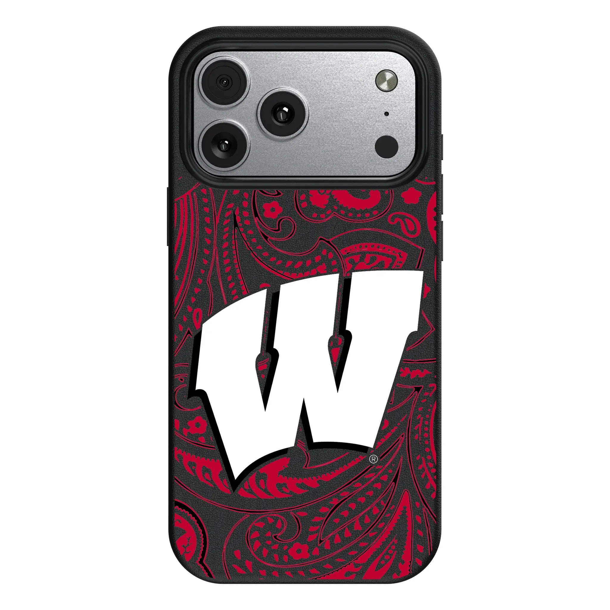 University of Wisconsin Badgers Paisley iPhone MagSafe Compatible Phone Case for Apple iPhone#Device_iPhone 17 Pro Max