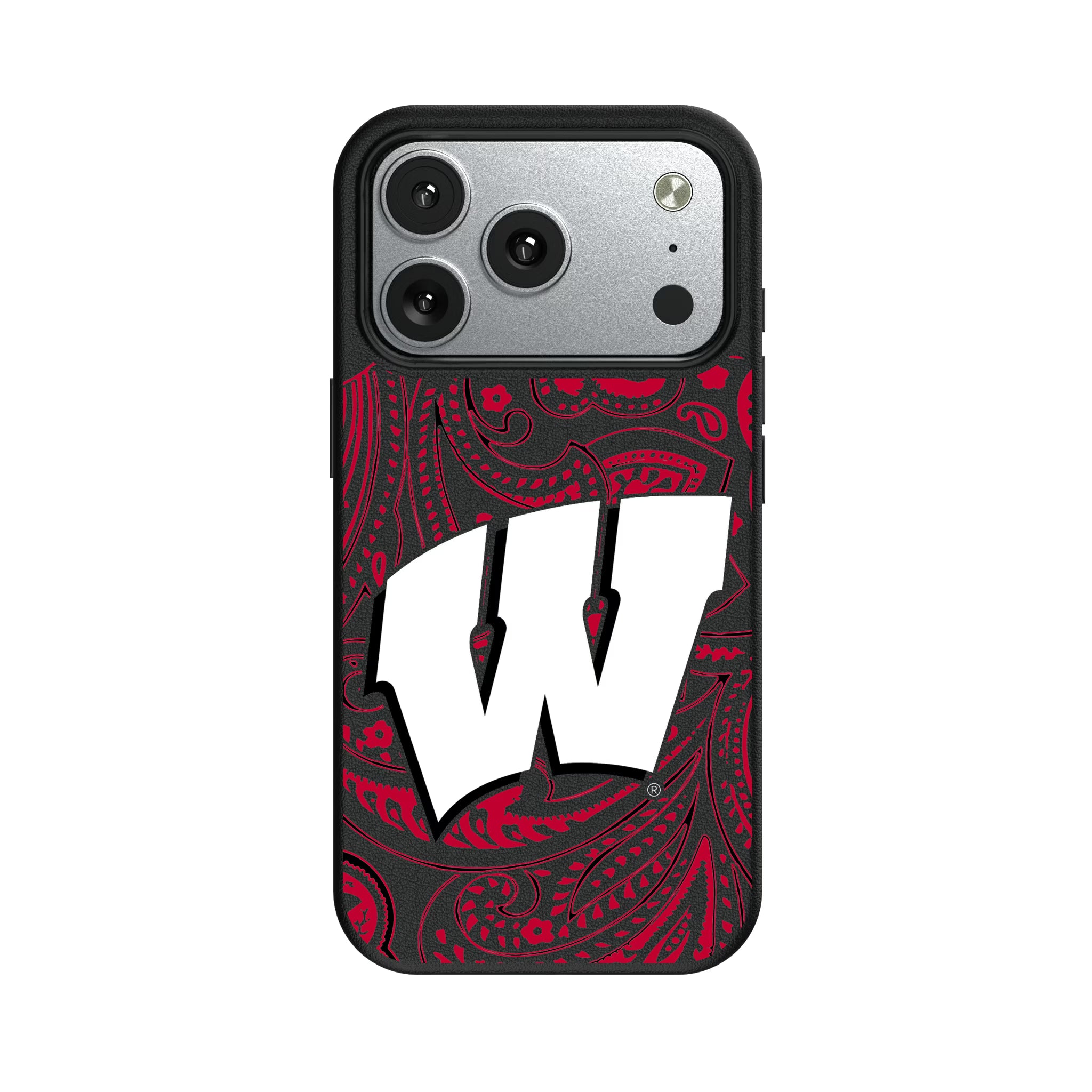 University of Wisconsin Badgers Paisley iPhone MagSafe Compatible Phone Case for Apple iPhone#Device_iPhone 17 Pro