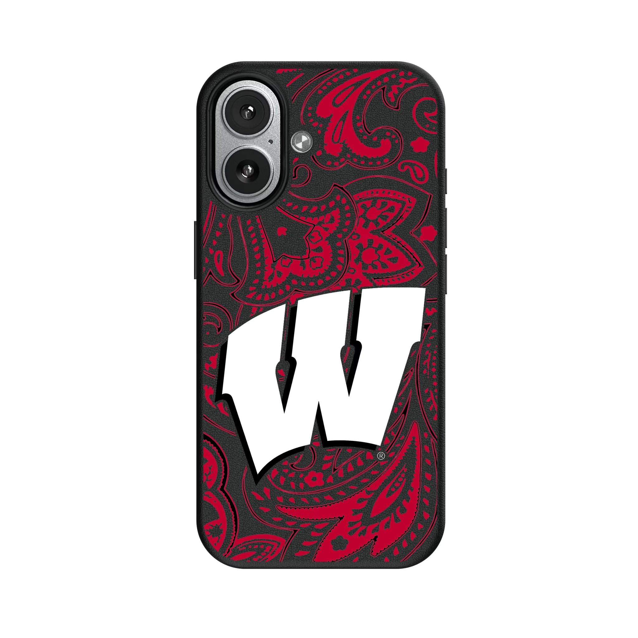 University of Wisconsin Badgers Paisley iPhone MagSafe Compatible Phone Case for Apple iPhone#Device_iPhone 17