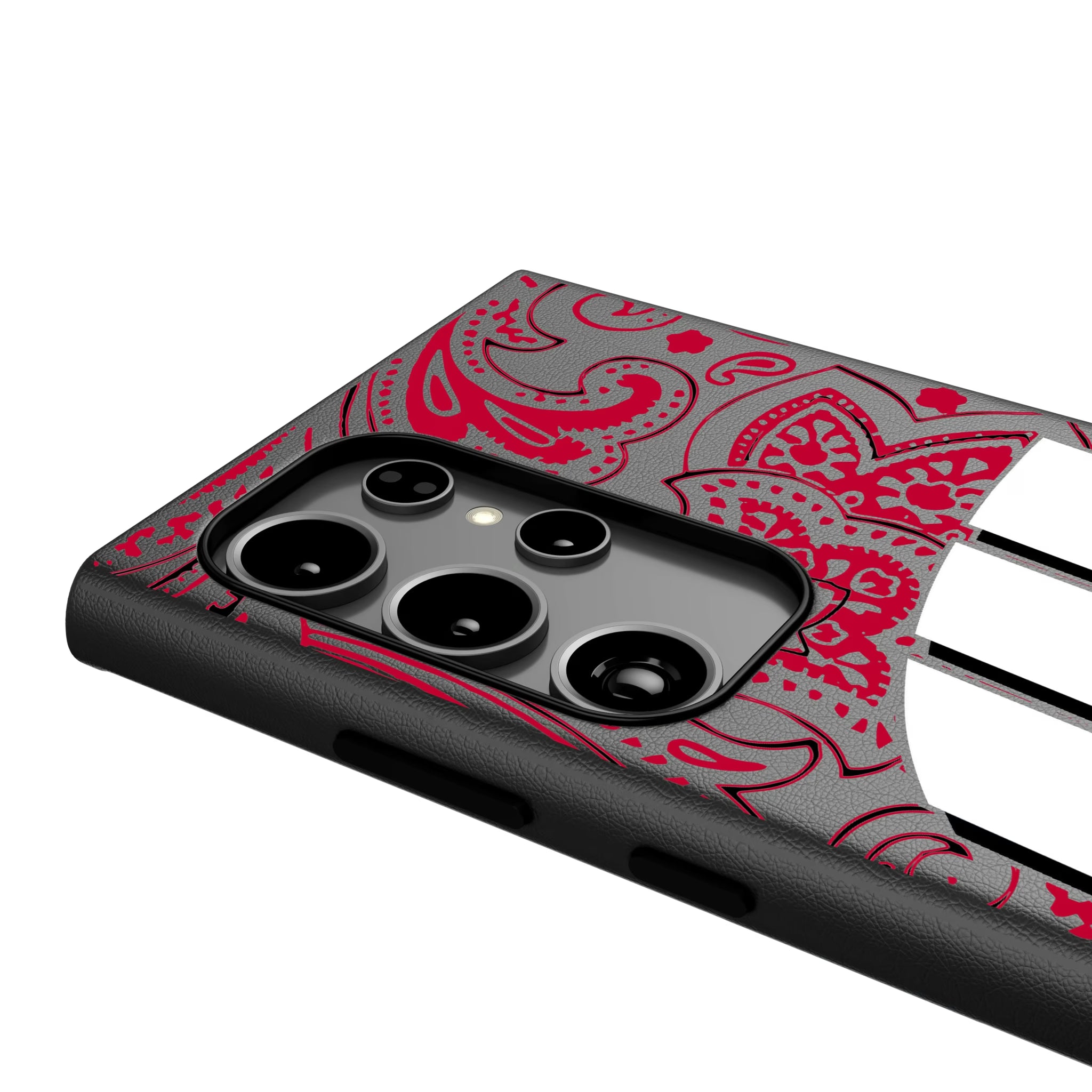 University of Wisconsin Badgers Paisley Galaxy MagSafe Compatible Phone Case for Samsung Galaxy - Detail