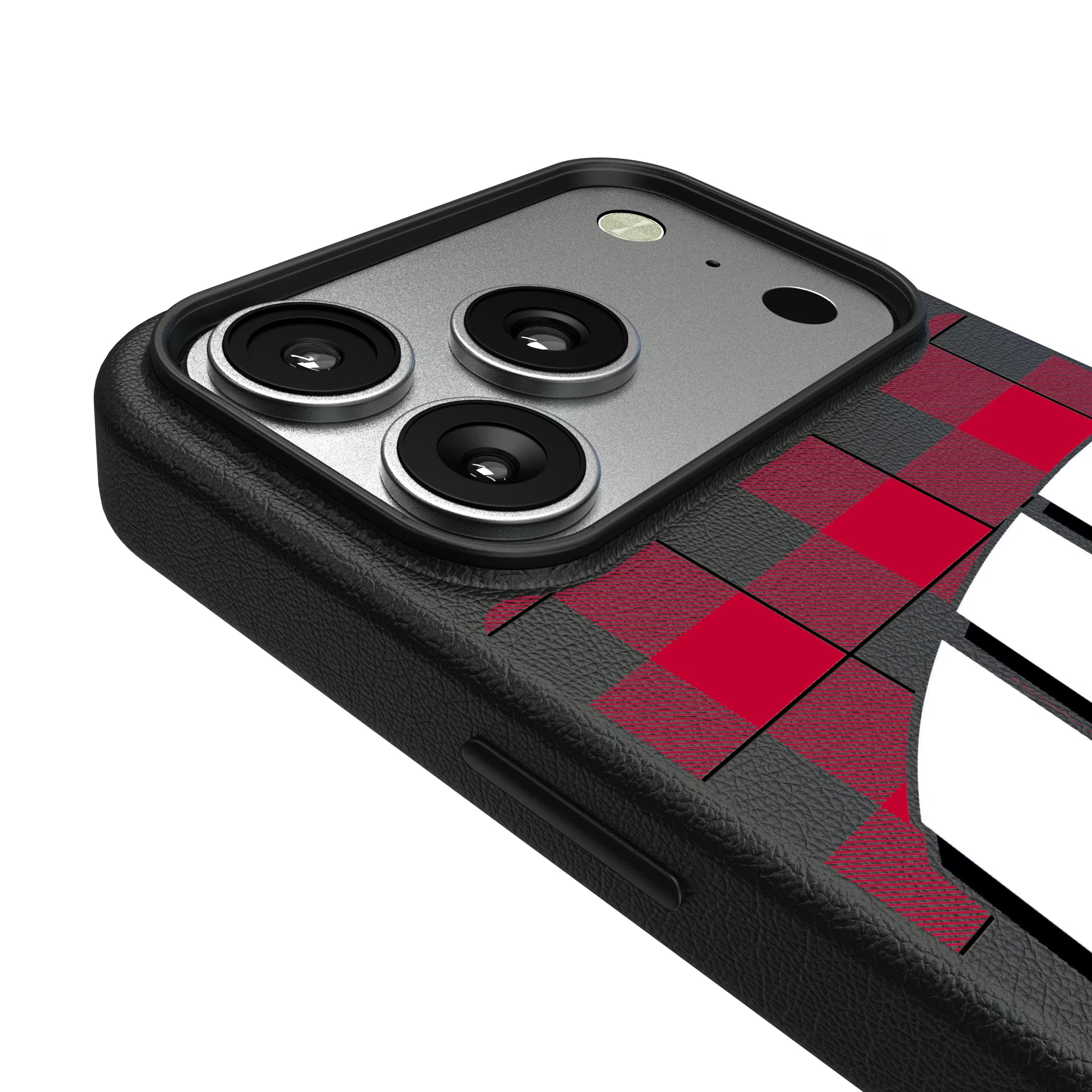 University of Wisconsin Badgers Plaid iPhone MagSafe Compatible Phone Case for Apple iPhone - Detail#Device_iPhone 17 Pro