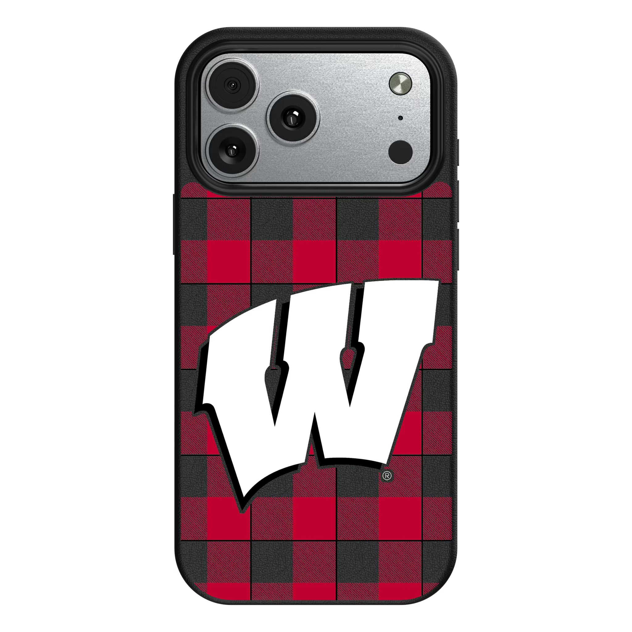 University of Wisconsin Badgers Plaid iPhone MagSafe Compatible Phone Case for Apple iPhone#Device_iPhone 17 Pro Max