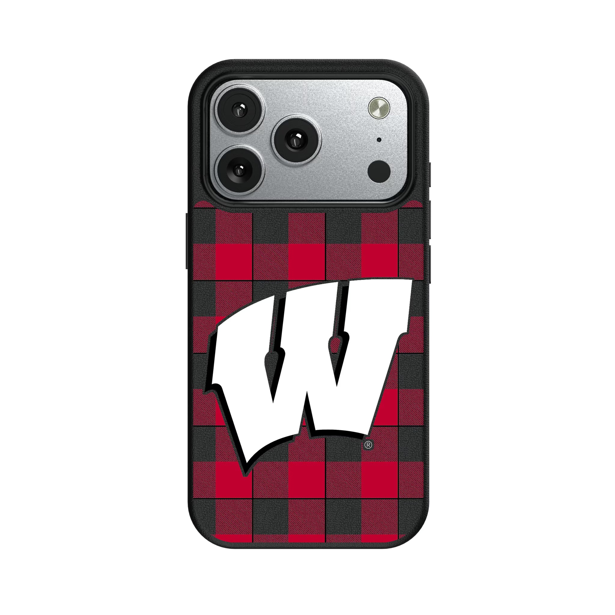 University of Wisconsin Badgers Plaid iPhone MagSafe Compatible Phone Case for Apple iPhone#Device_iPhone 17 Pro