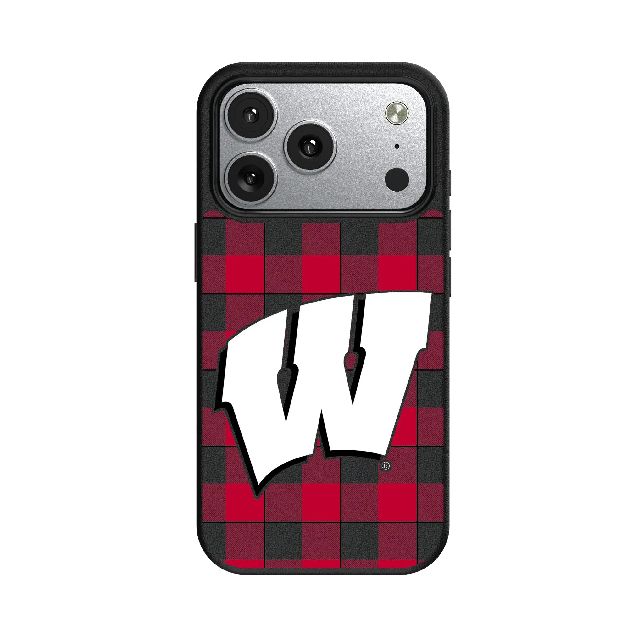 University of Wisconsin Badgers Plaid iPhone MagSafe Compatible Phone Case for Apple iPhone#Device_iPhone 17 Pro