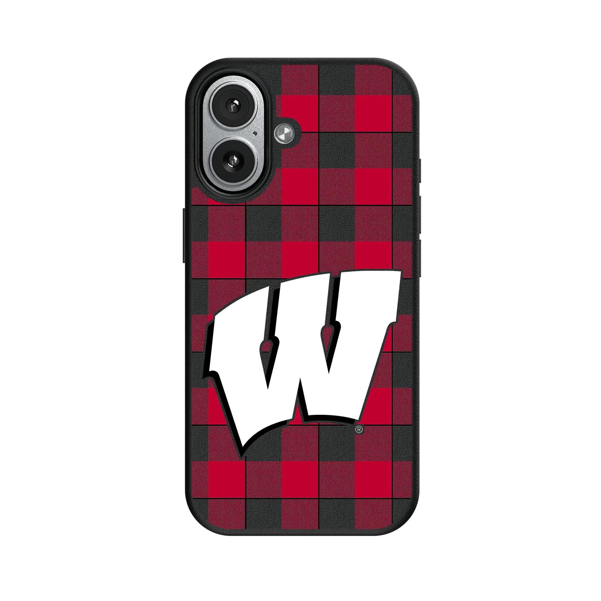 University of Wisconsin Badgers Plaid iPhone MagSafe Compatible Phone Case for Apple iPhone#Device_iPhone 17