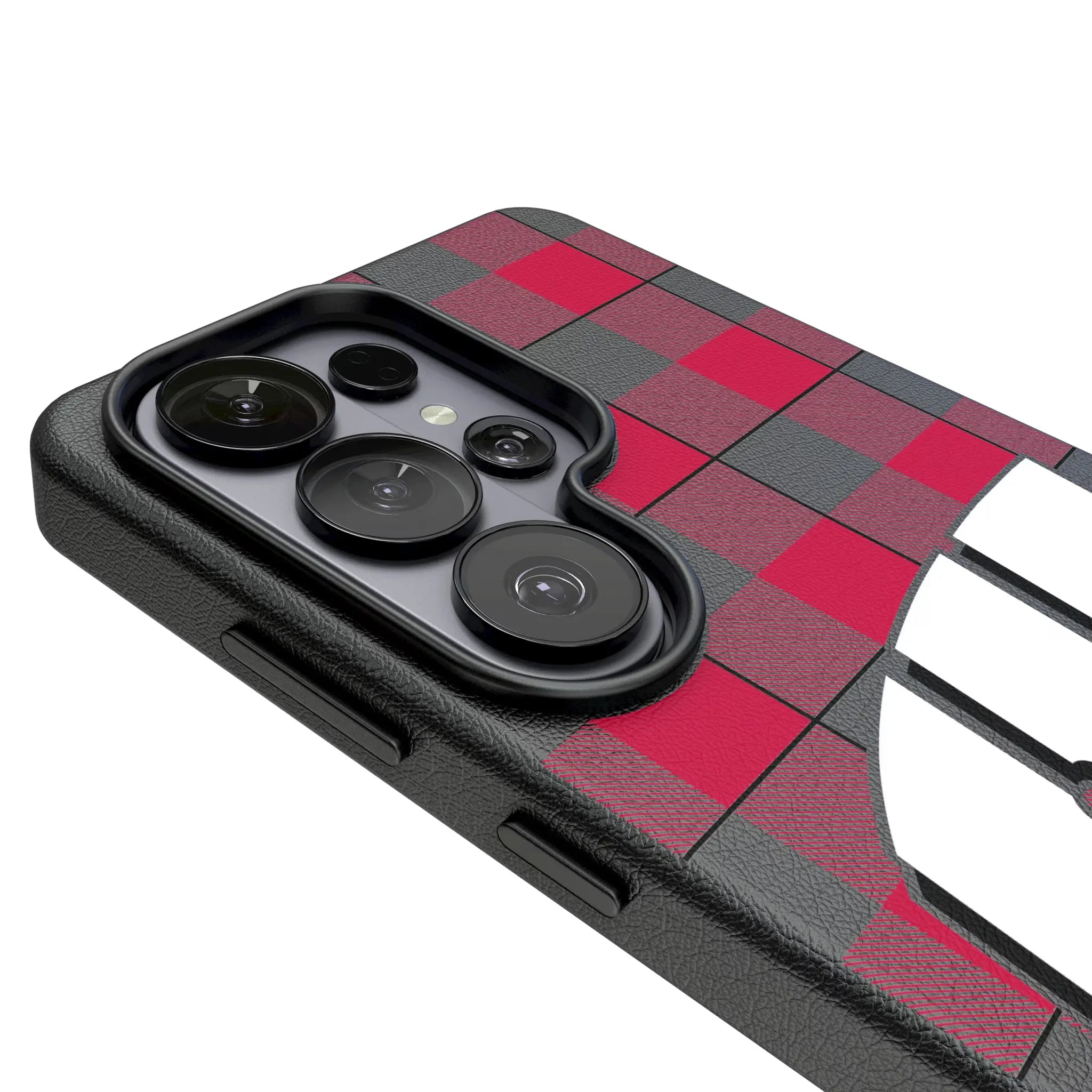 University of Wisconsin Badgers Plaid Galaxy MagSafe Compatible Phone Case for Samsung Galaxy - Detail#Device_Galaxy S26 Ultra