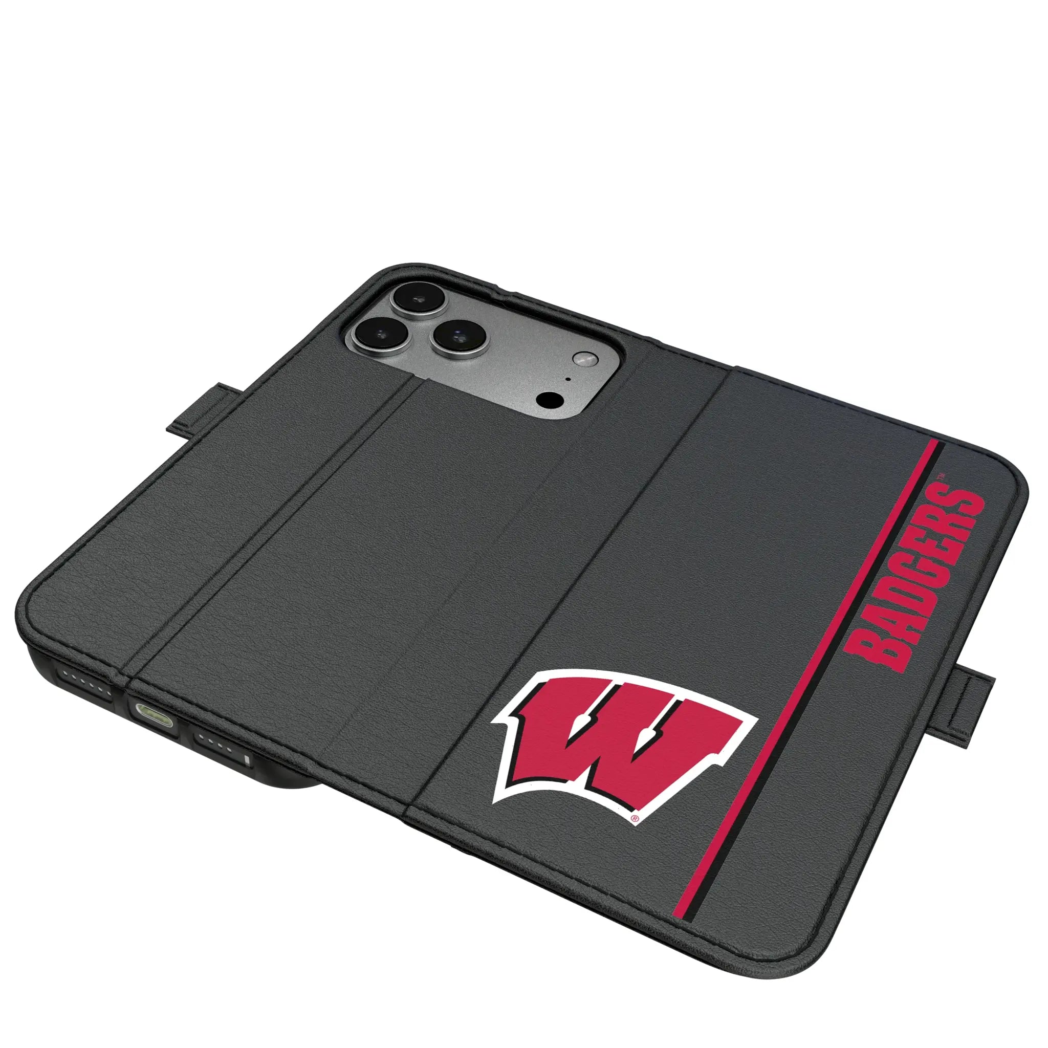 University of Wisconsin Badgers Sidebar iPhone Folio Phone Case for Apple iPhone#Device_iPhone 17 Pro Max