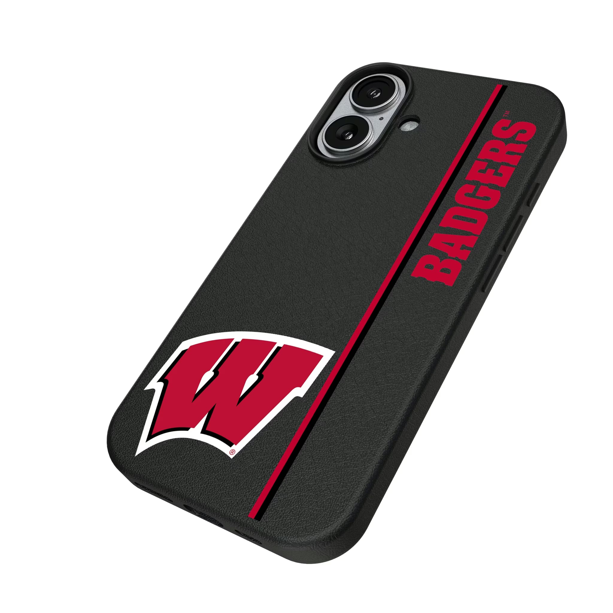 University of Wisconsin Badgers Sidebar iPhone MagSafe Compatible Phone Case for Apple iPhone - Isometric View#Device_iPhone 17