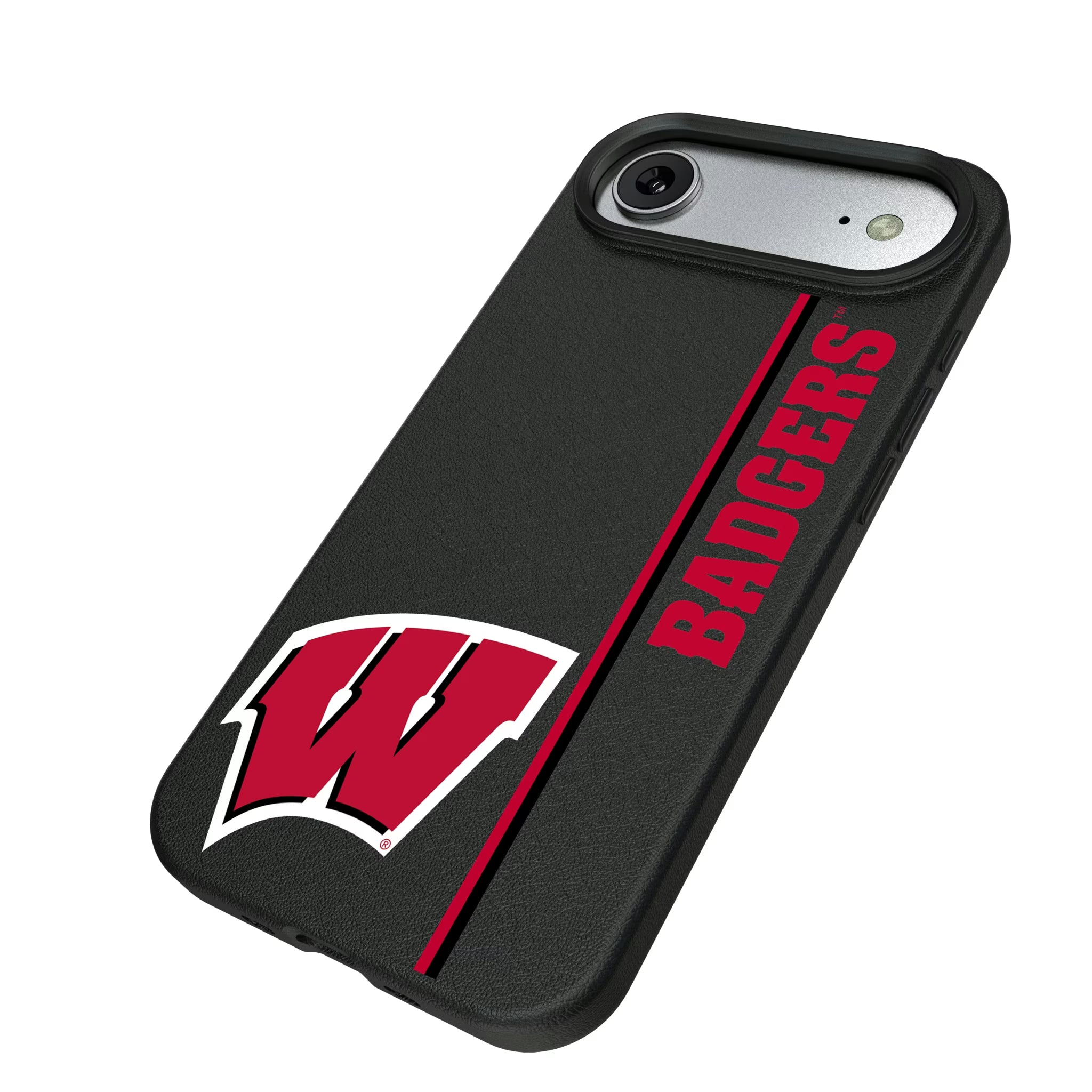 University of Wisconsin Badgers Sidebar iPhone MagSafe Compatible Phone Case for Apple iPhone - Isometric View#Device_iPhone Air