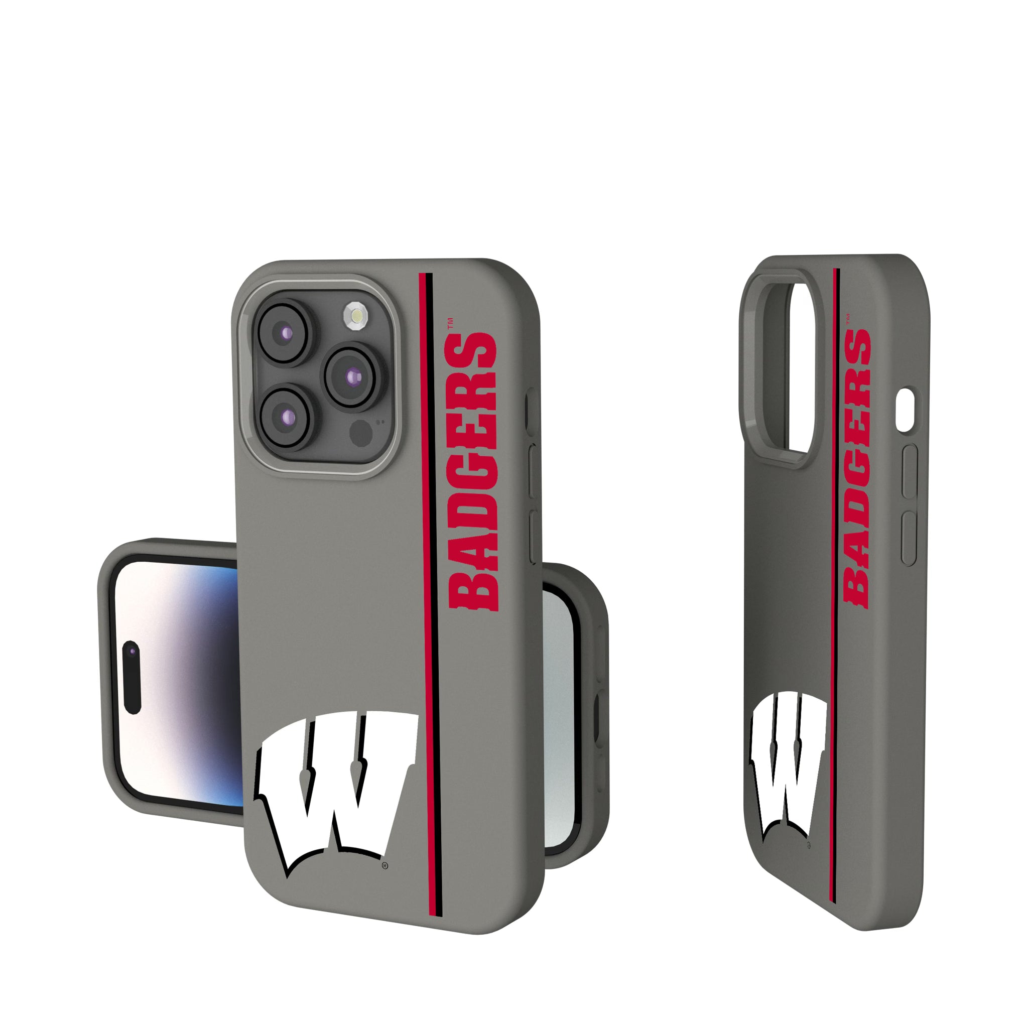 University of Wisconsin Badgers Sidebar iPhone Soft Touch Phone Case for Apple iPhone