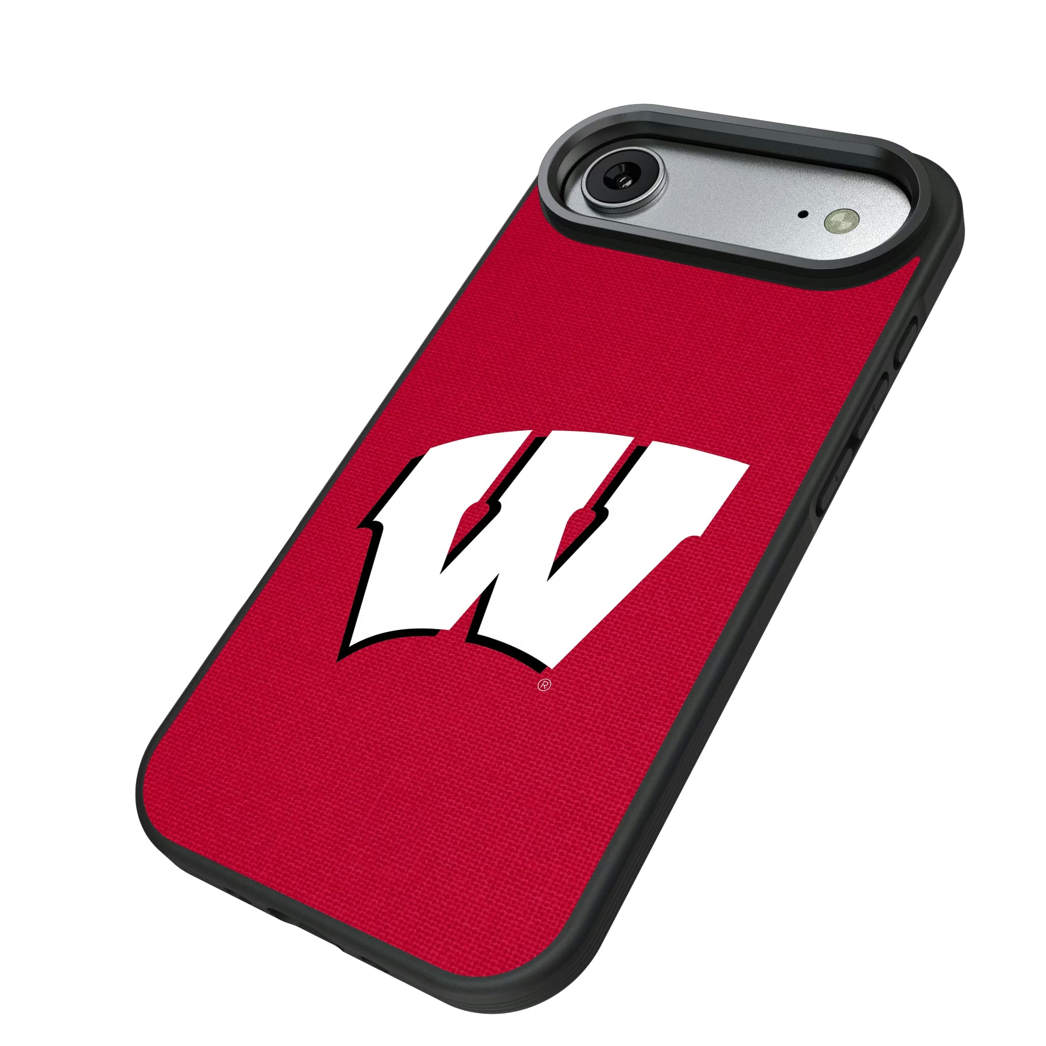 University of Wisconsin Badgers Solid iPhone Bump Phone Case for Apple iPhone - Isometric View#Device_iPhone Air