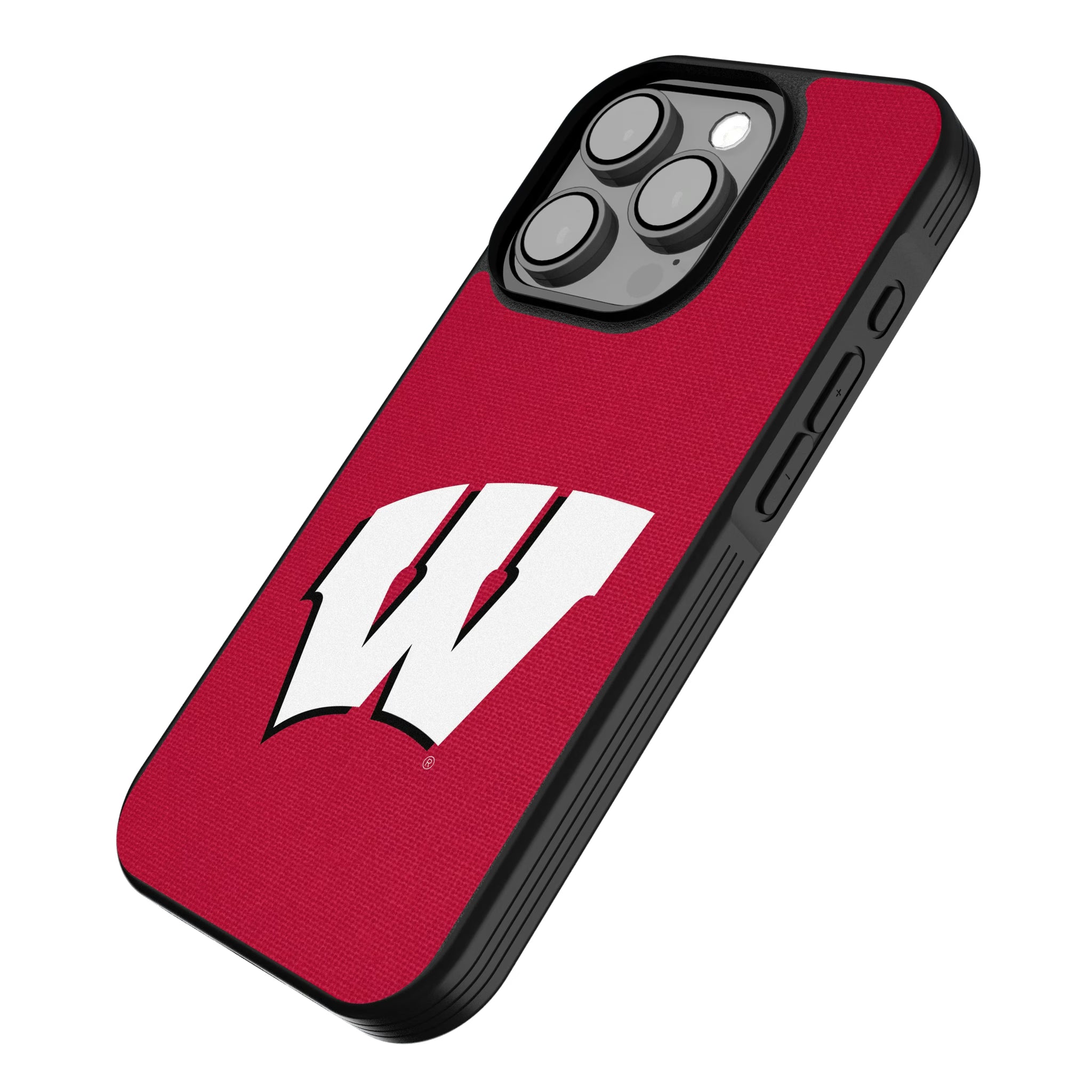 University of Wisconsin Badgers Solid iPhone Bump Phone Case for Apple iPhone - Isometric View