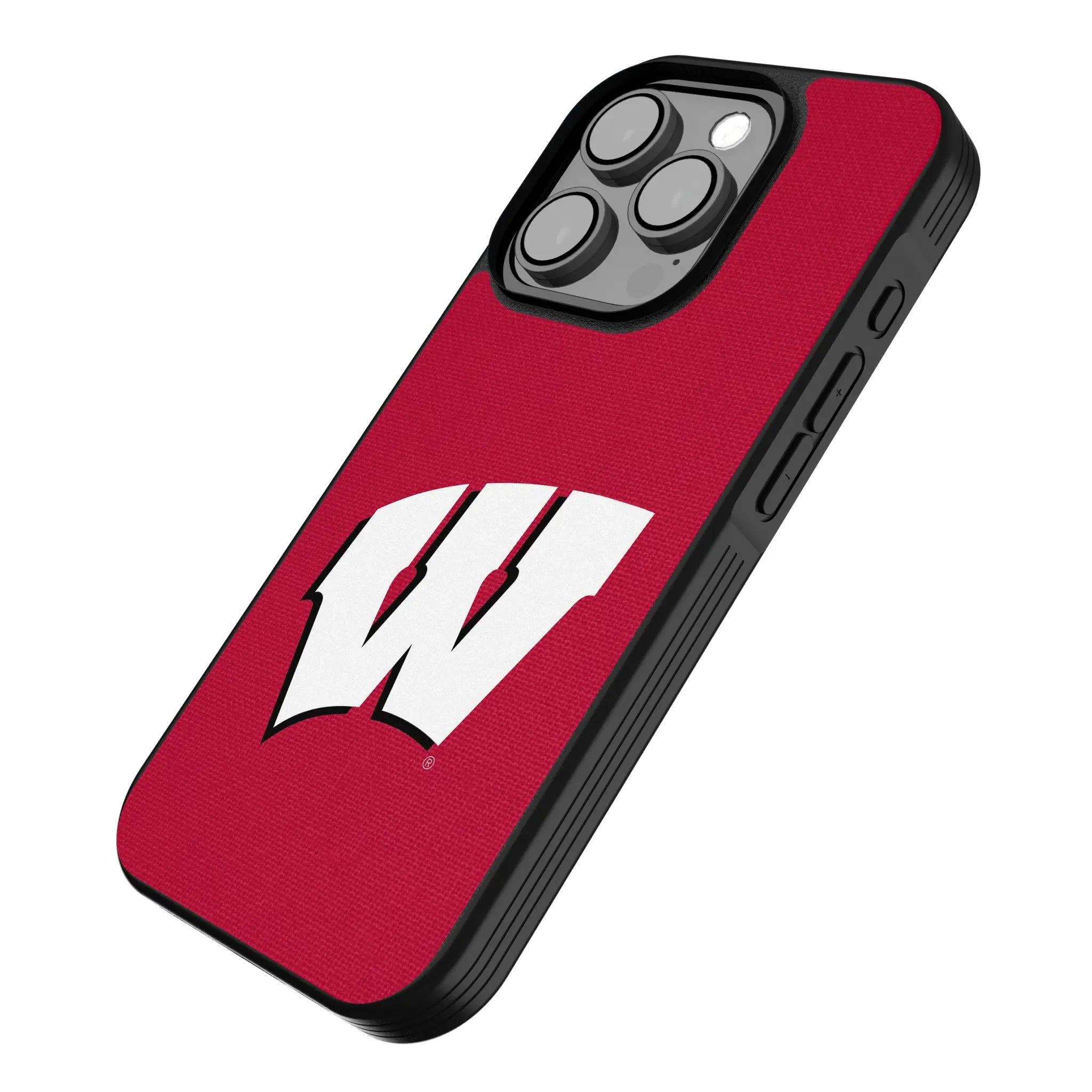University of Wisconsin Badgers Solid iPhone Bump Phone Case for Apple iPhone - Isometric View