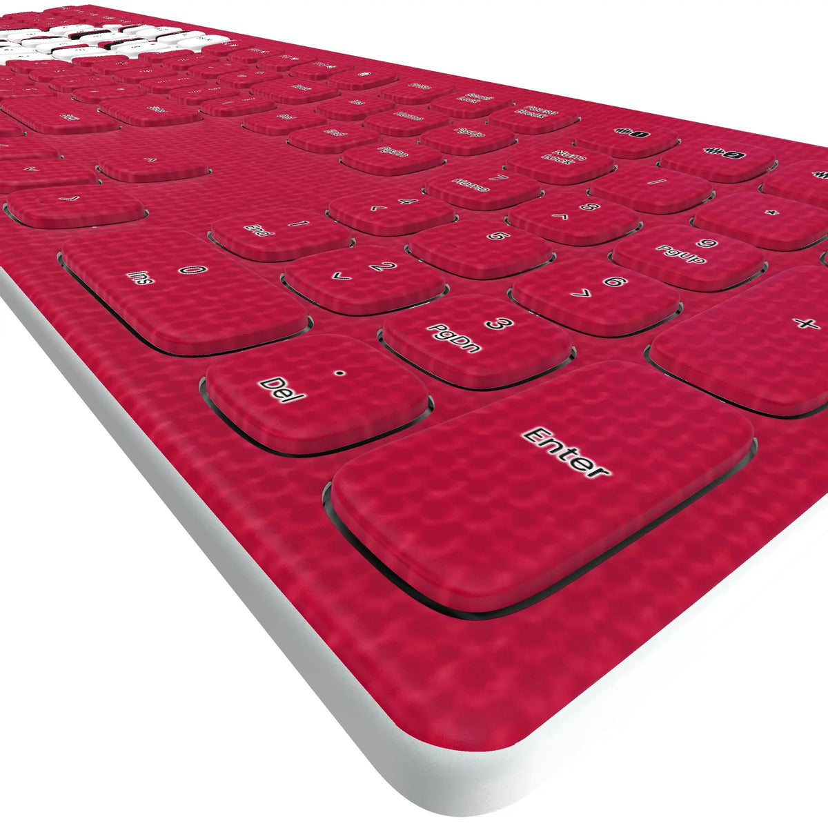 University of Wisconsin Badgers Solid KKB605 Curved Wireless Keyboard - Detail