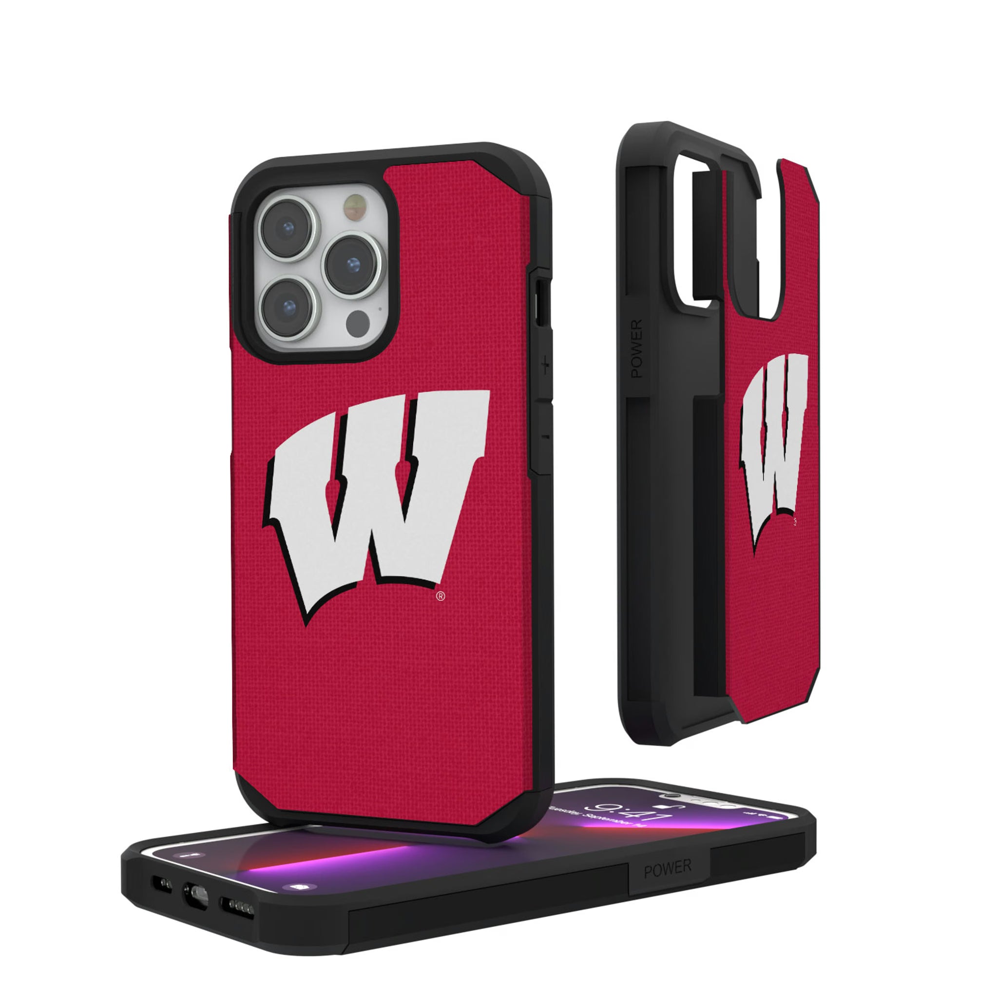 University of Wisconsin Badgers Solid iPhone Rugged Phone Case for Apple iPhone