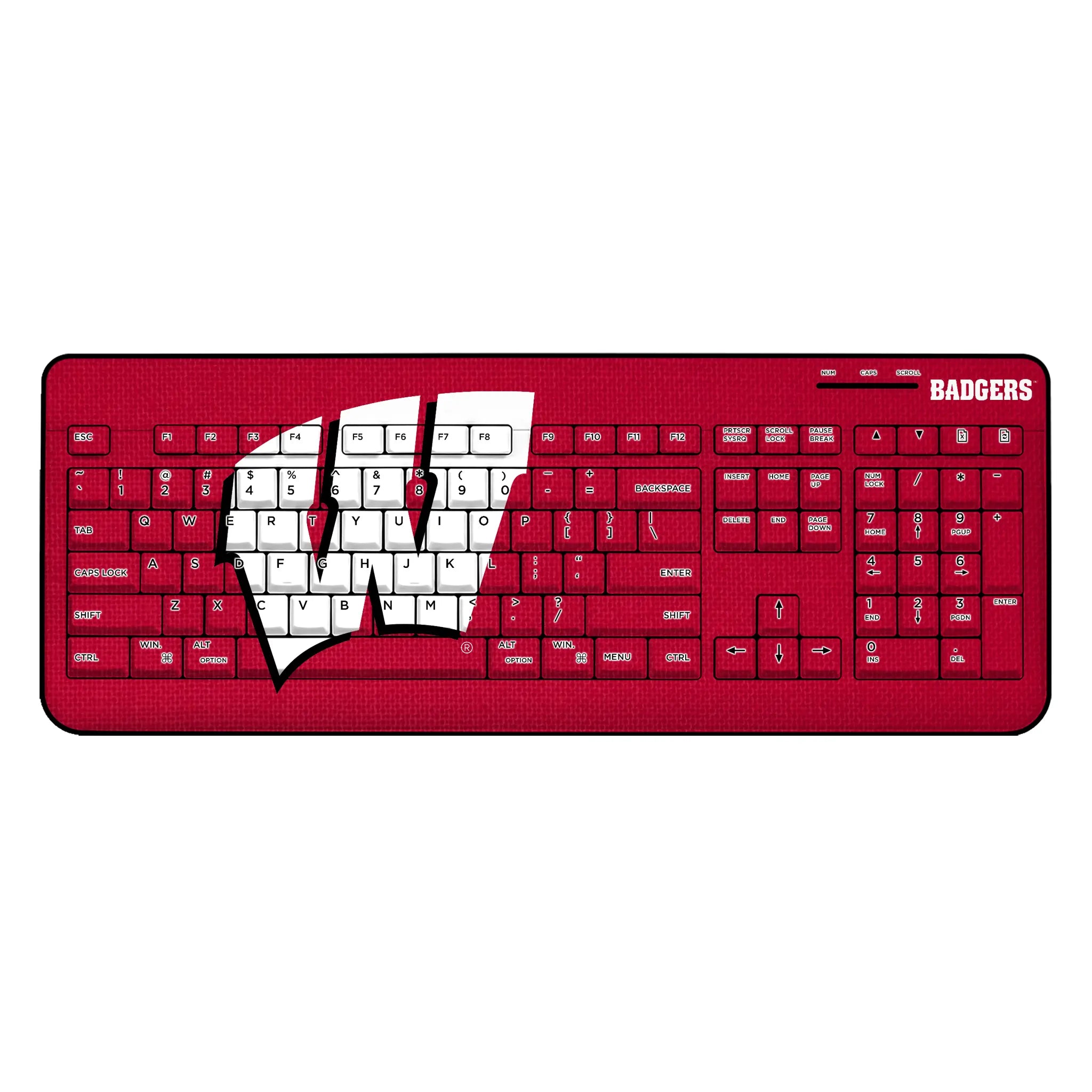 University of Wisconsin Badgers Solid Wireless USB Keyboard