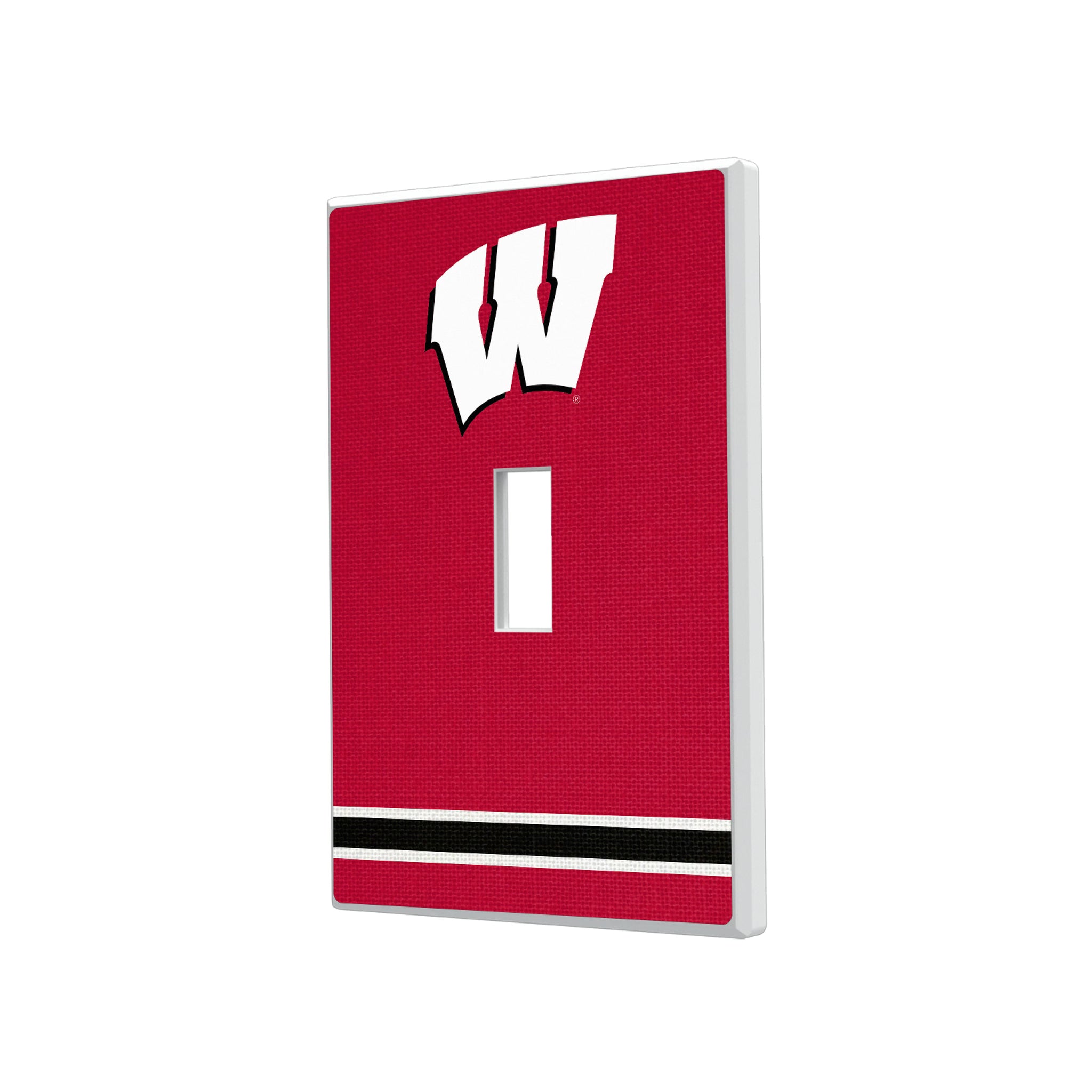 University of Wisconsin Badgers Stripe Hidden-Screw Light Switch Plate#Style_Single Toggle
