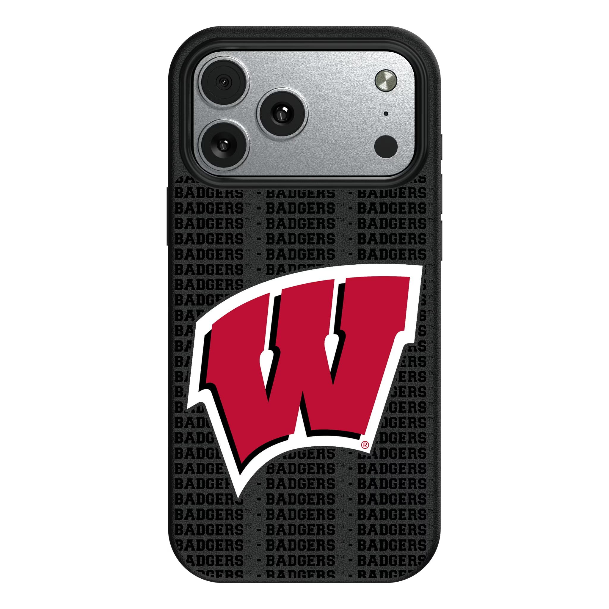 University of Wisconsin Badgers Text Backdrop iPhone MagSafe Compatible Phone Case for Apple iPhone#Device_iPhone 17 Pro Max