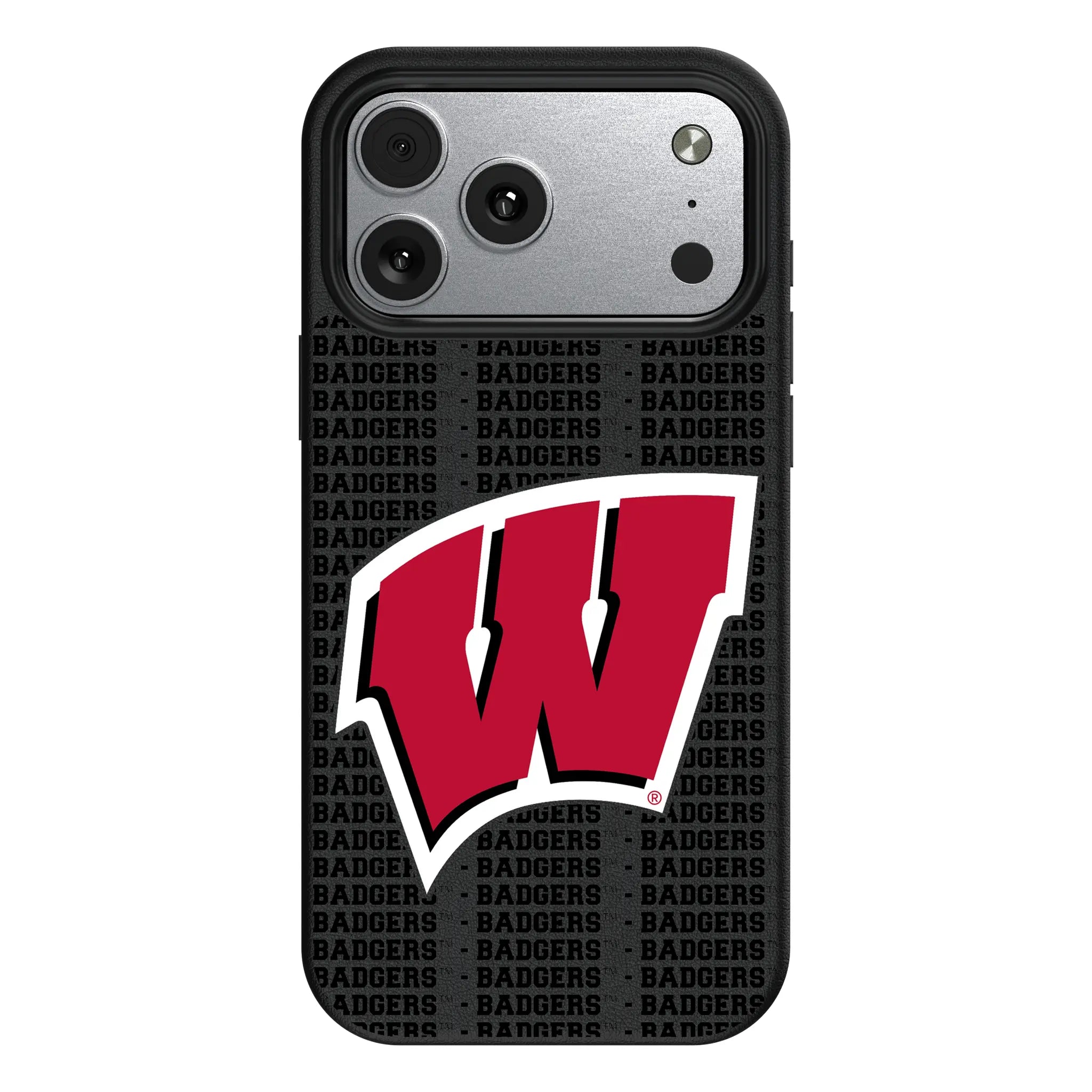 University of Wisconsin Badgers Text Backdrop iPhone MagSafe Compatible Phone Case for Apple iPhone#Device_iPhone 17 Pro Max