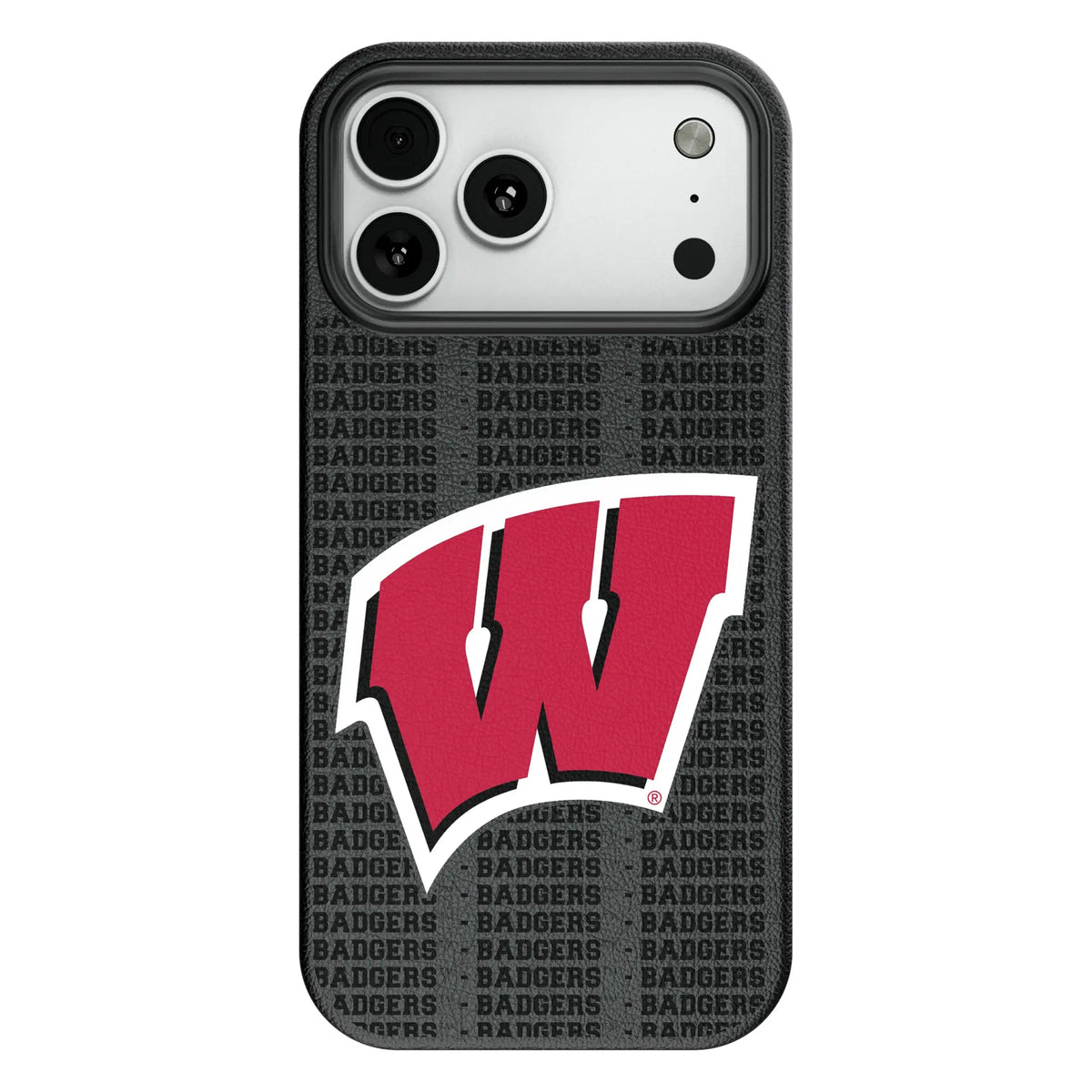 University of Wisconsin Badgers Text Backdrop MagSafe Compatible Phone Case for Apple iPhone