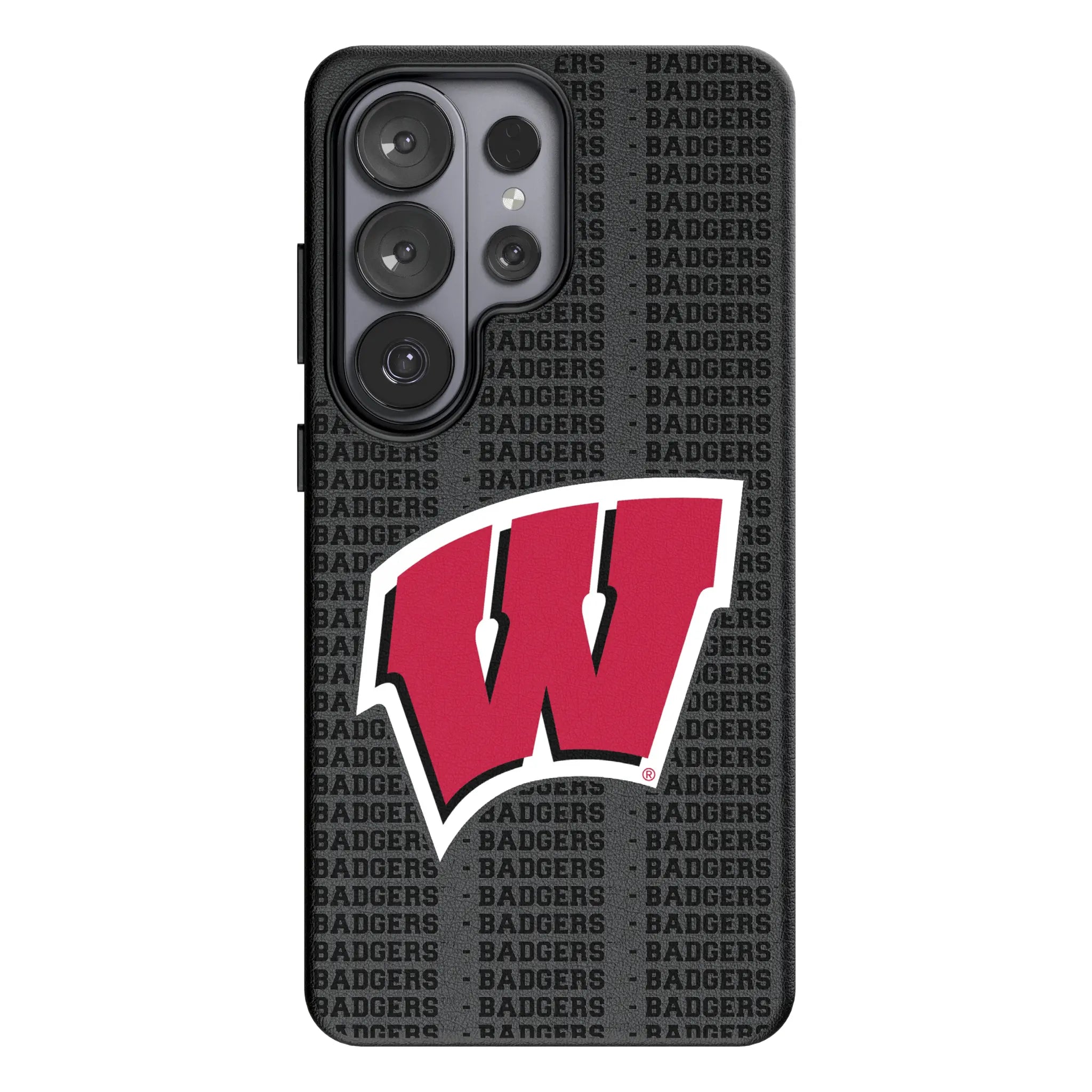 University of Wisconsin Badgers Text Backdrop Galaxy MagSafe Compatible Phone Case for Samsung Galaxy#Device_Galaxy S26 Ultra