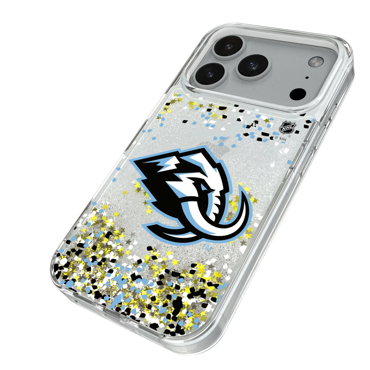 Utah Mammoth Confetti iPhone Glitter Phone Case for Apple iPhone - Isometric View#Device_iPhone 18 Pro