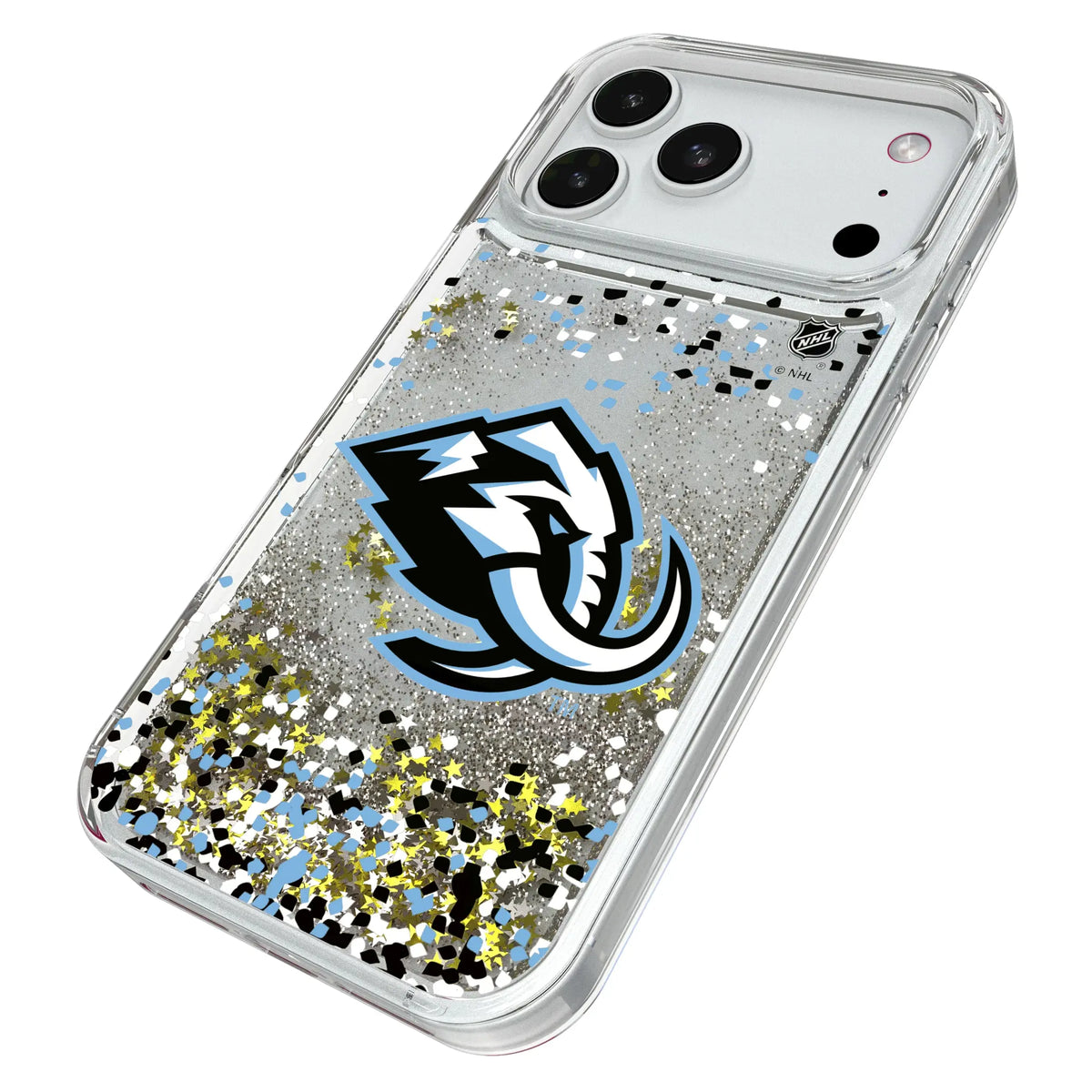 Utah Mammoth Confetti iPhone Glitter Phone Case for Apple iPhone - Isometric View#Device_iPhone 18 Pro Max