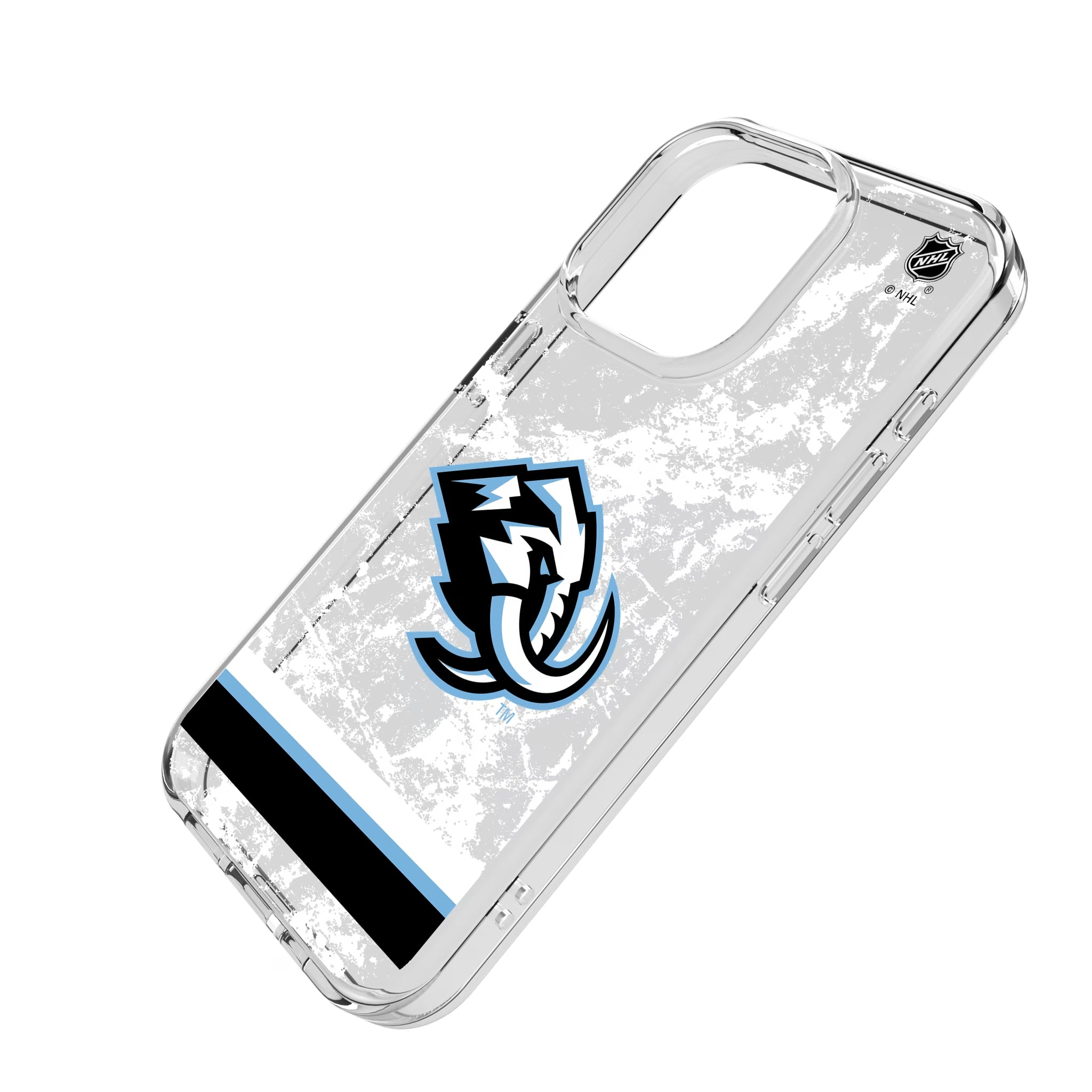 Utah Mammoth Ice Stripe iPhone Clear Phone Case for Apple iPhone - Isometric View