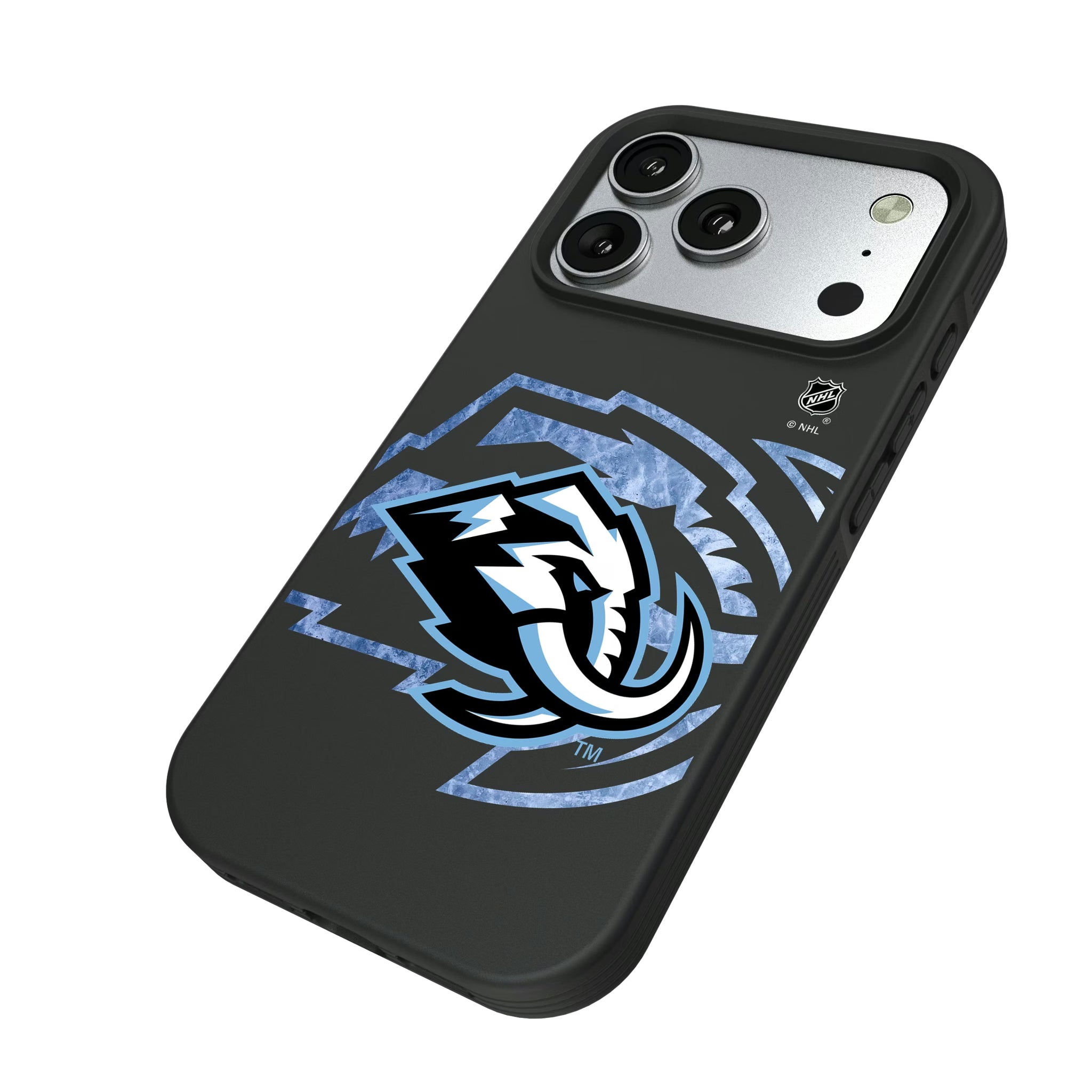 Utah Mammoth Ice Tilt iPhone Bump Phone Case for Apple iPhone - Isometric View#Device_iPhone 17 Pro