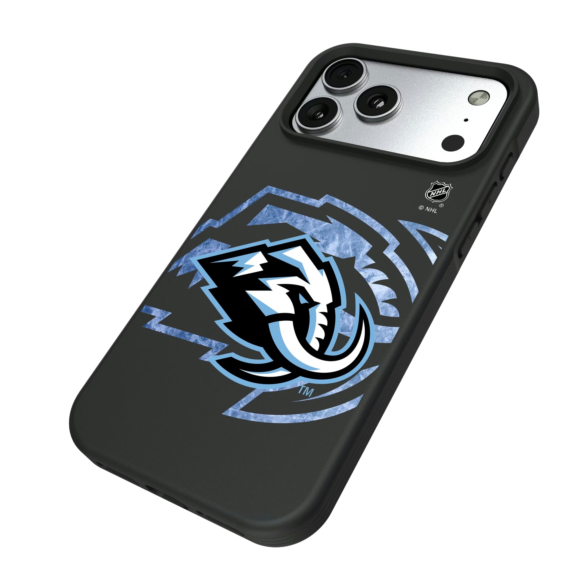 Utah Mammoth Ice Tilt iPhone Bump Phone Case for Apple iPhone - Isometric View#Device_iPhone 17 Pro Max