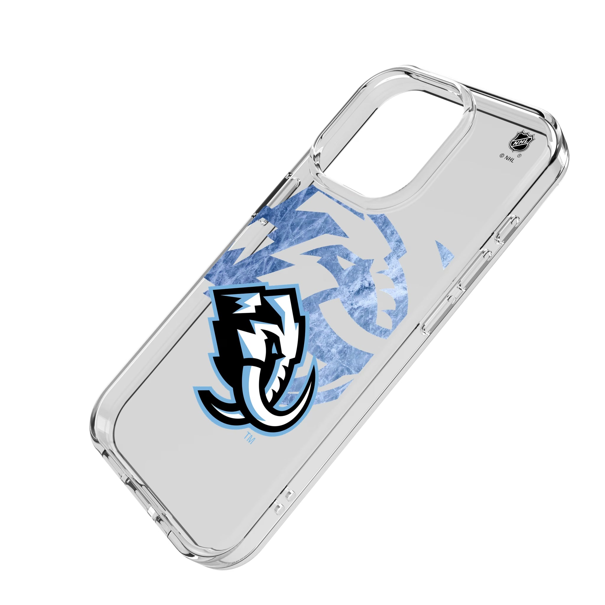 Utah Mammoth Ice Tilt iPhone Clear Phone Case for Apple iPhone - Isometric View