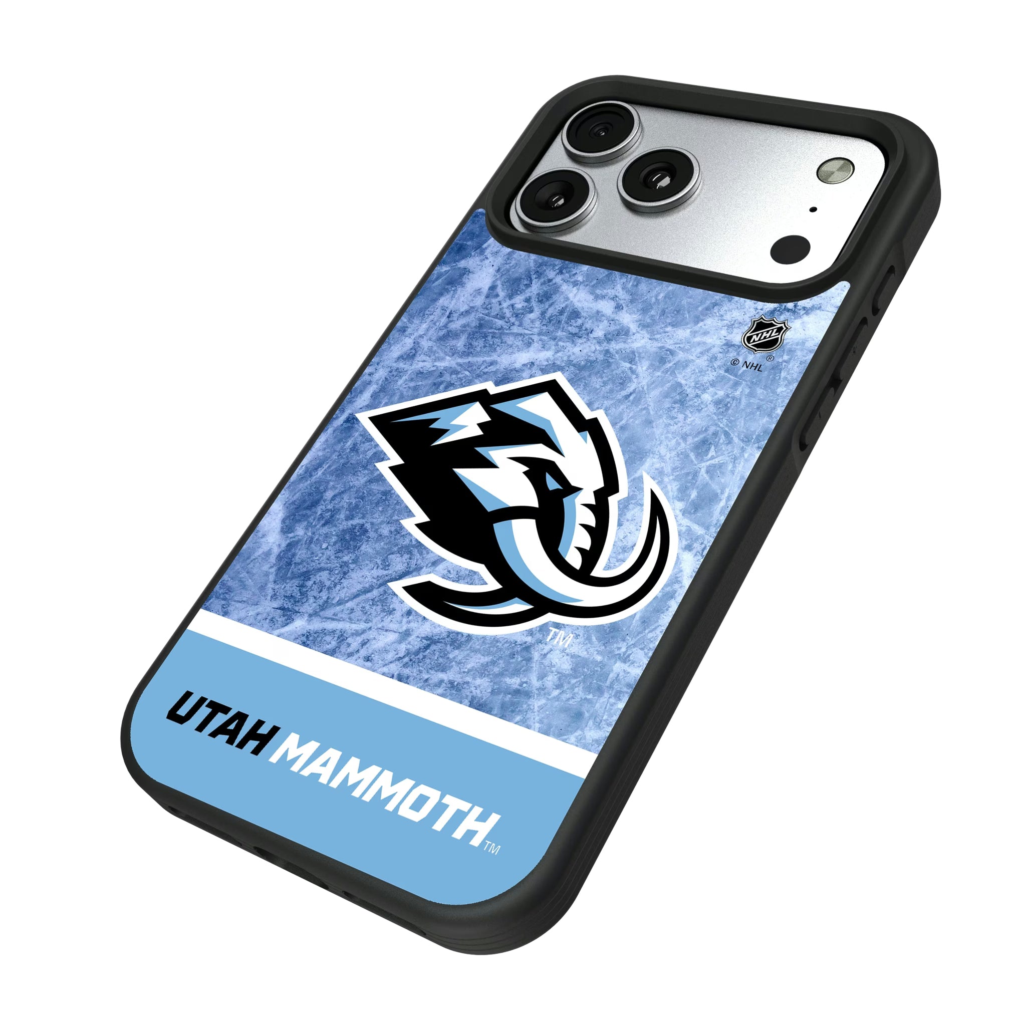 Utah Mammoth Ice Wordmark iPhone Bump Phone Case for Apple iPhone - Isometric View#Device_iPhone 17 Pro Max