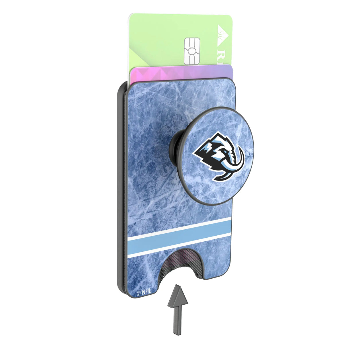 Utah Mammoth Ice Wordmark Popsockets Wallet Magnetic - Detail