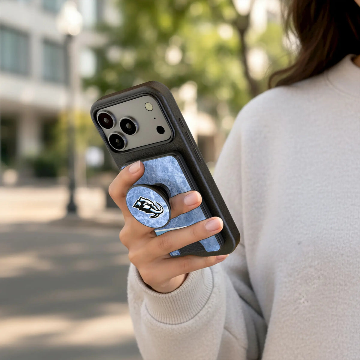 Utah Mammoth Ice Wordmark Popsockets Wallet Magnetic - Lifestyle
