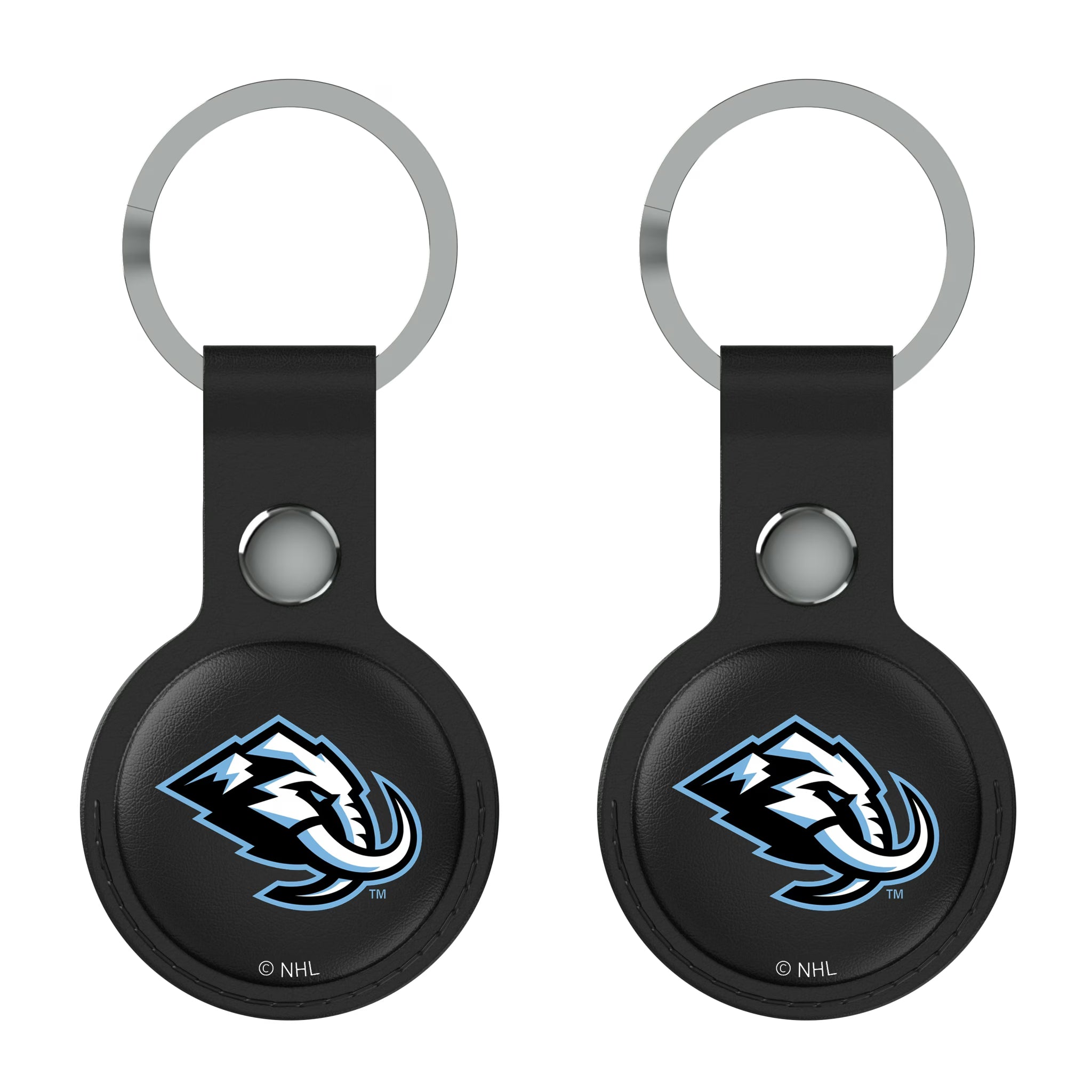 Utah Mammoth Insignia AirTag Black Airtag Holder 2-Pack