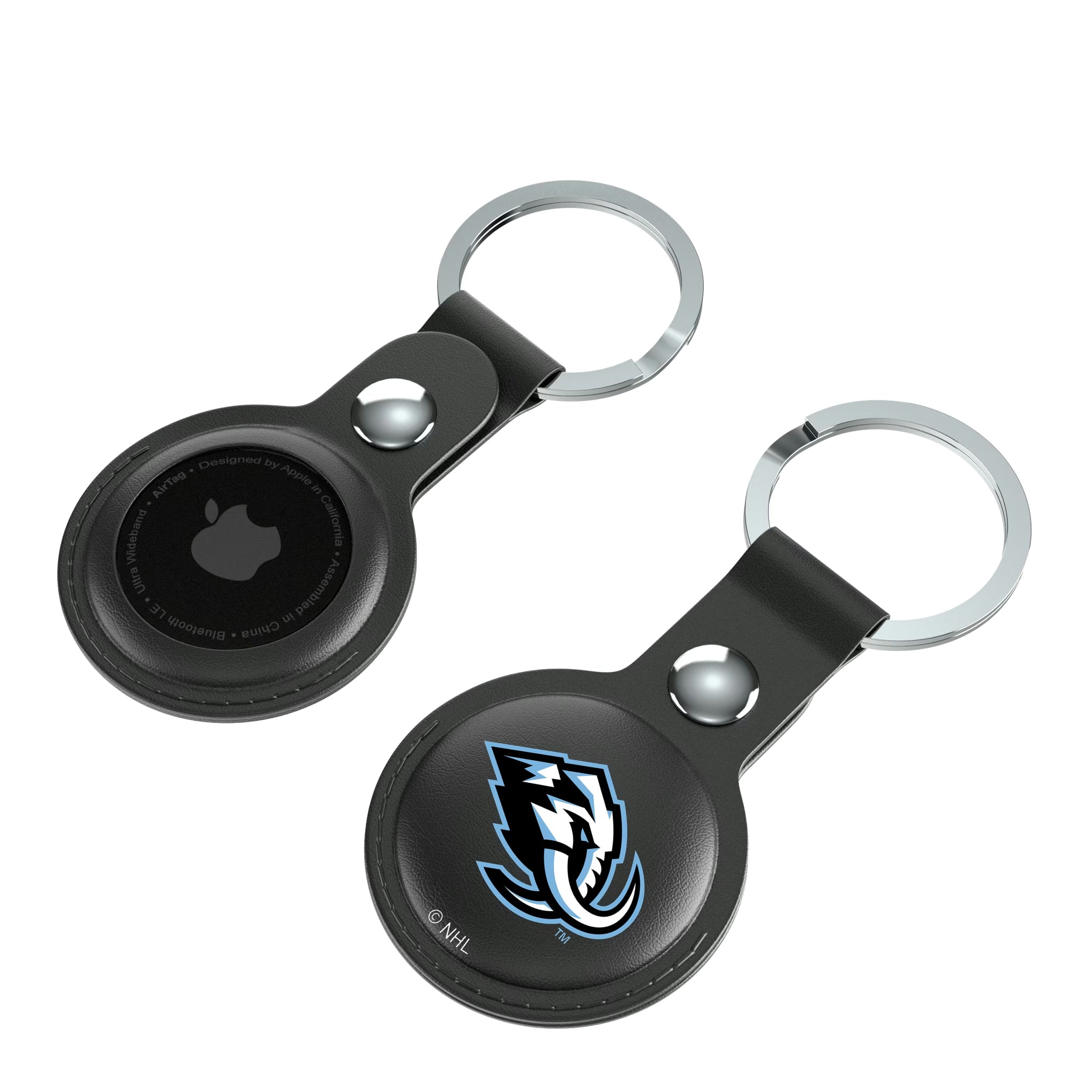 Utah Mammoth Insignia AirTag Black Airtag Holder 2-Pack - Isometric View
