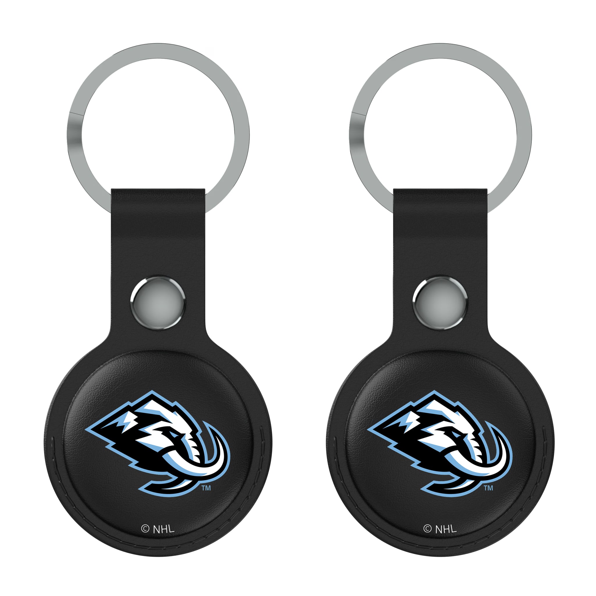 Utah Mammoth Insignia AirTag Black Airtag Holder 2-Pack