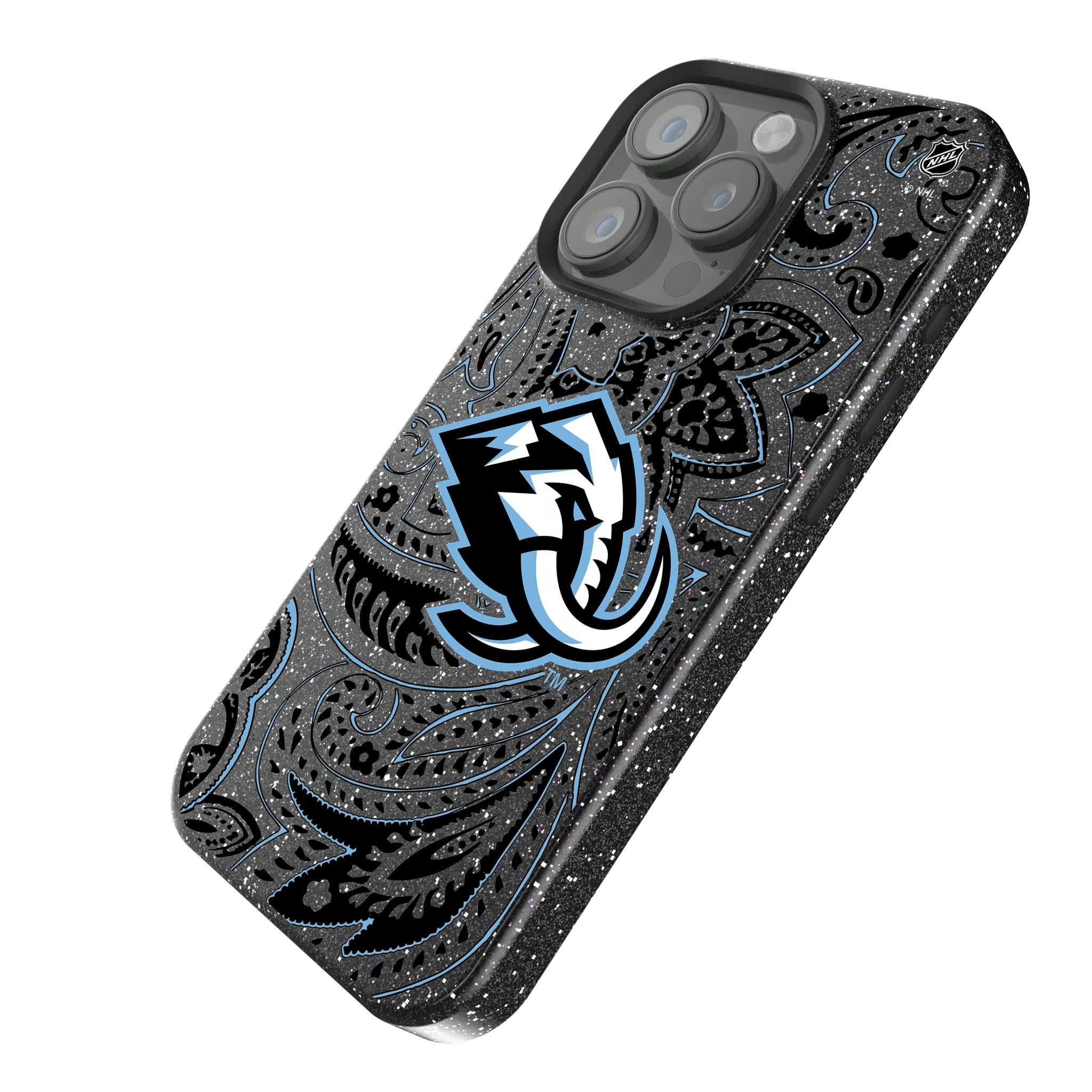 Utah Mammoth Paisley iPhone Bling Phone Case for Apple iPhone - Isometric View
