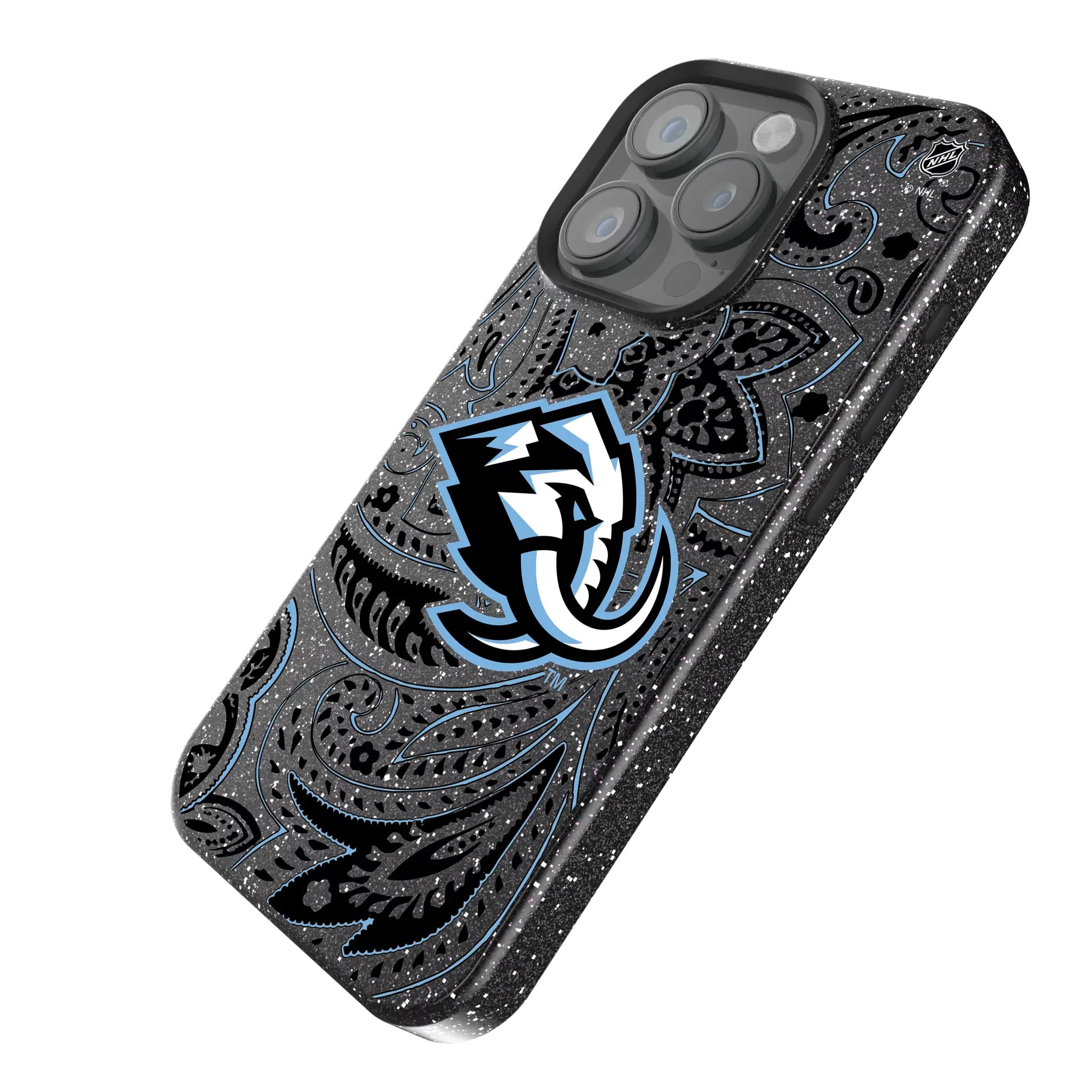 Utah Mammoth Paisley iPhone Bling Phone Case for Apple iPhone - Isometric View