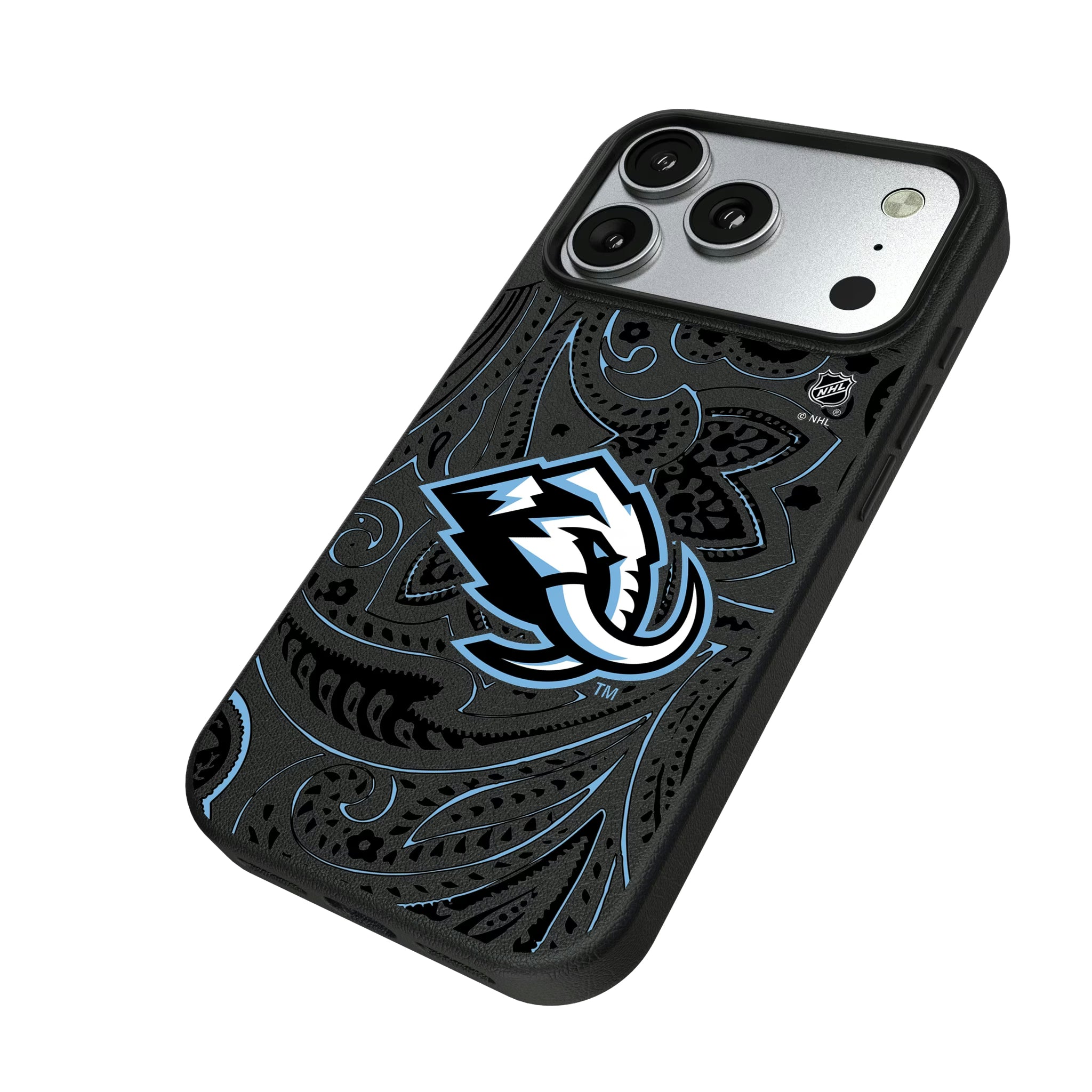 Utah Mammoth Paisley iPhone MagSafe Compatible Phone Case for Apple iPhone - Isometric View#Device_iPhone 17 Pro
