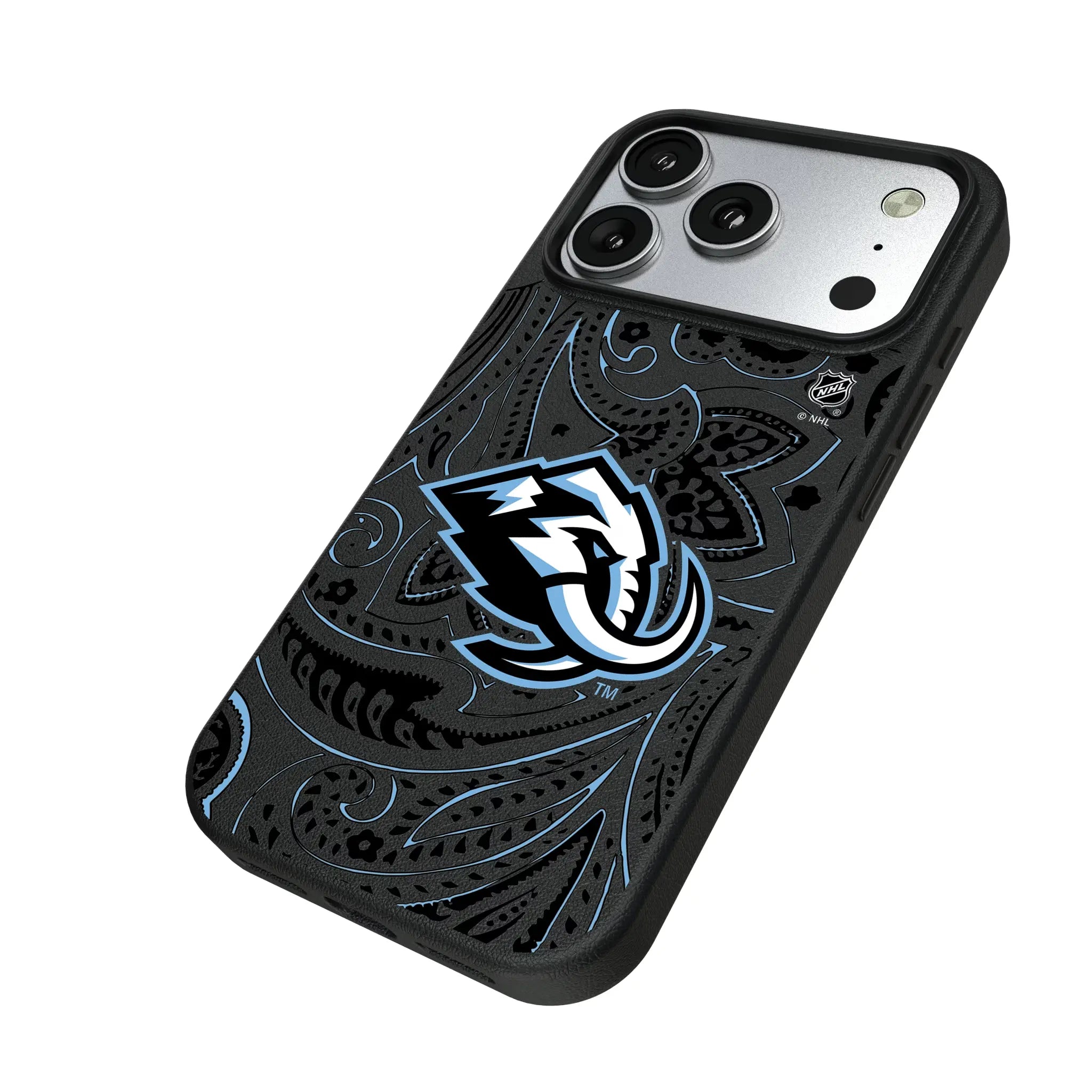 Utah Mammoth Paisley iPhone MagSafe Compatible Phone Case for Apple iPhone - Isometric View#Device_iPhone 17 Pro