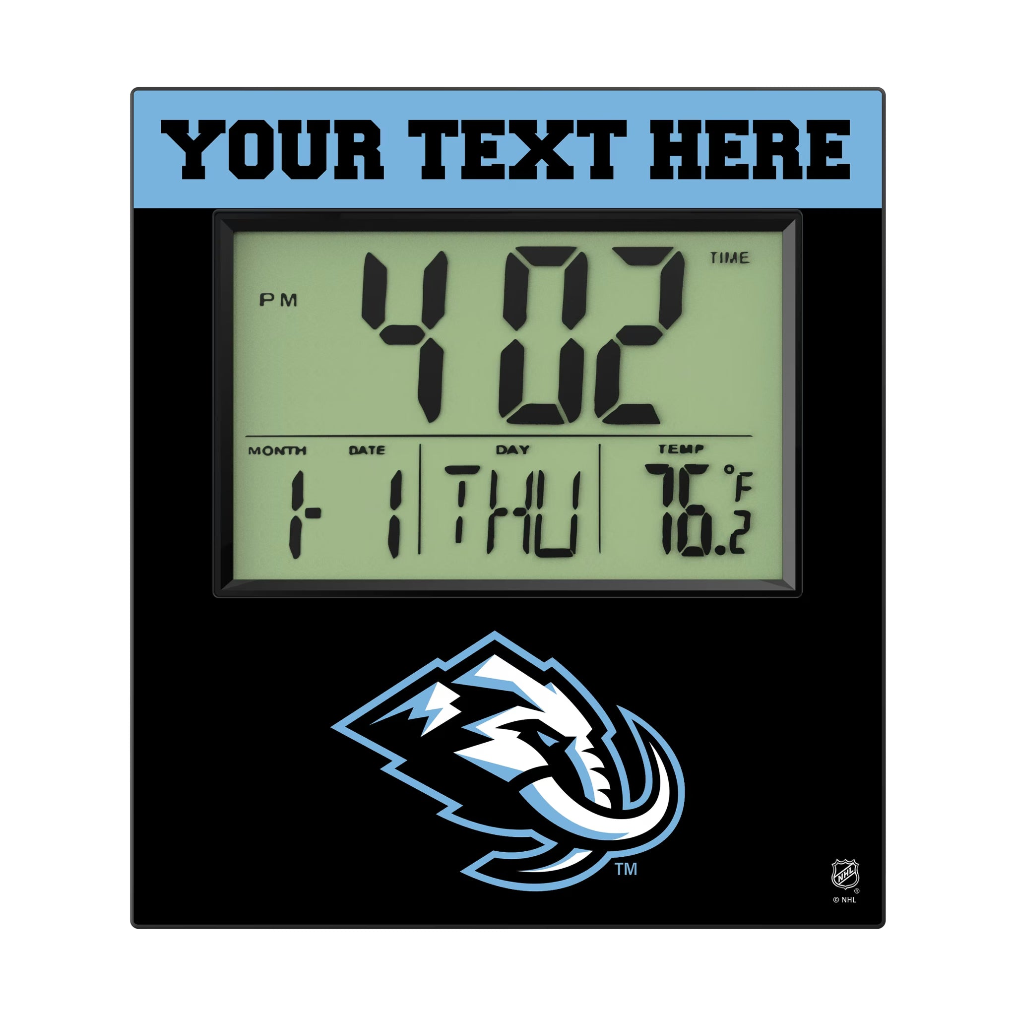 Utah Mammoth Personalized Color Block Wall Clock