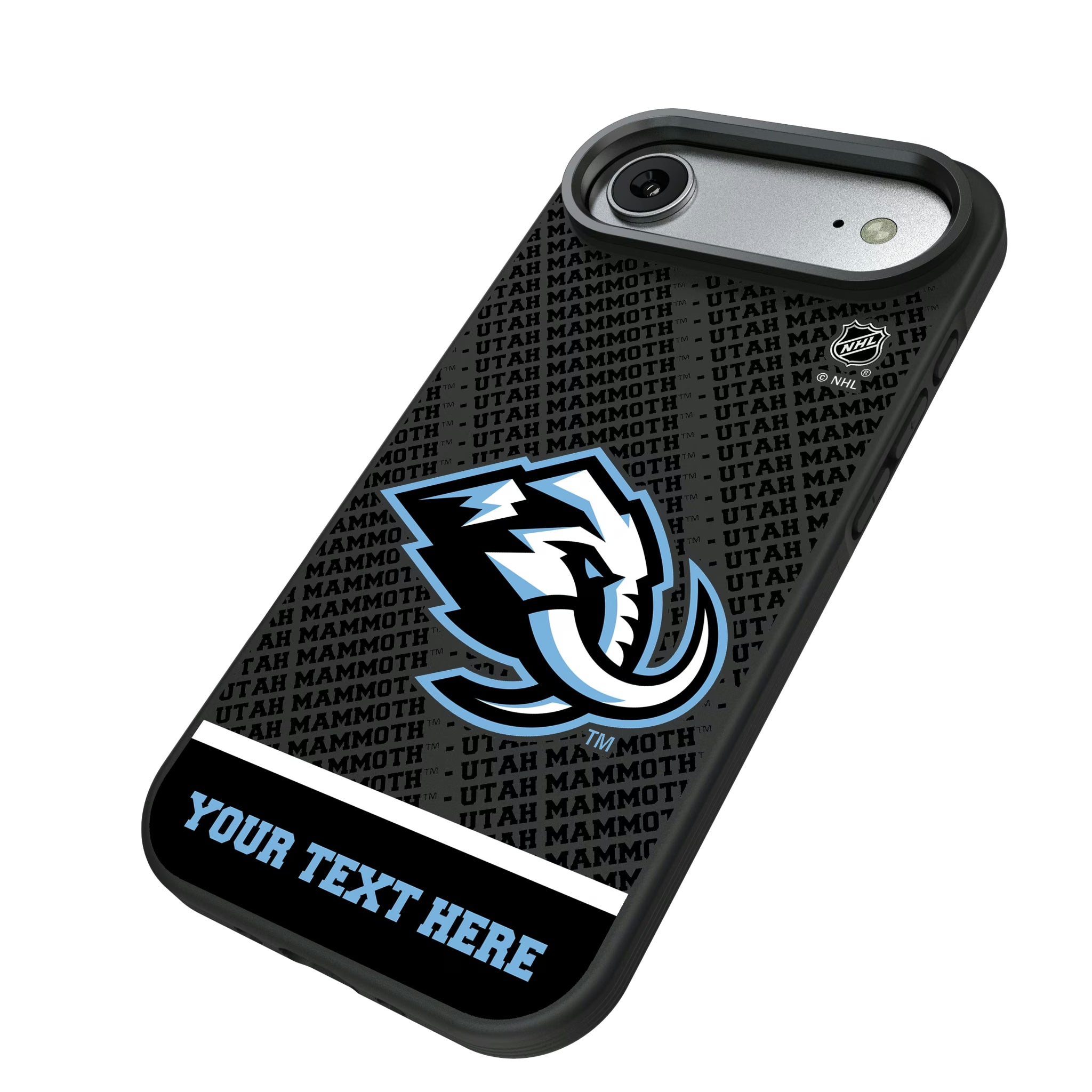 Utah Mammoth Personalized EndZone Plus iPhone Bump Phone Case for Apple iPhone - Isometric View#Device_iPhone Air