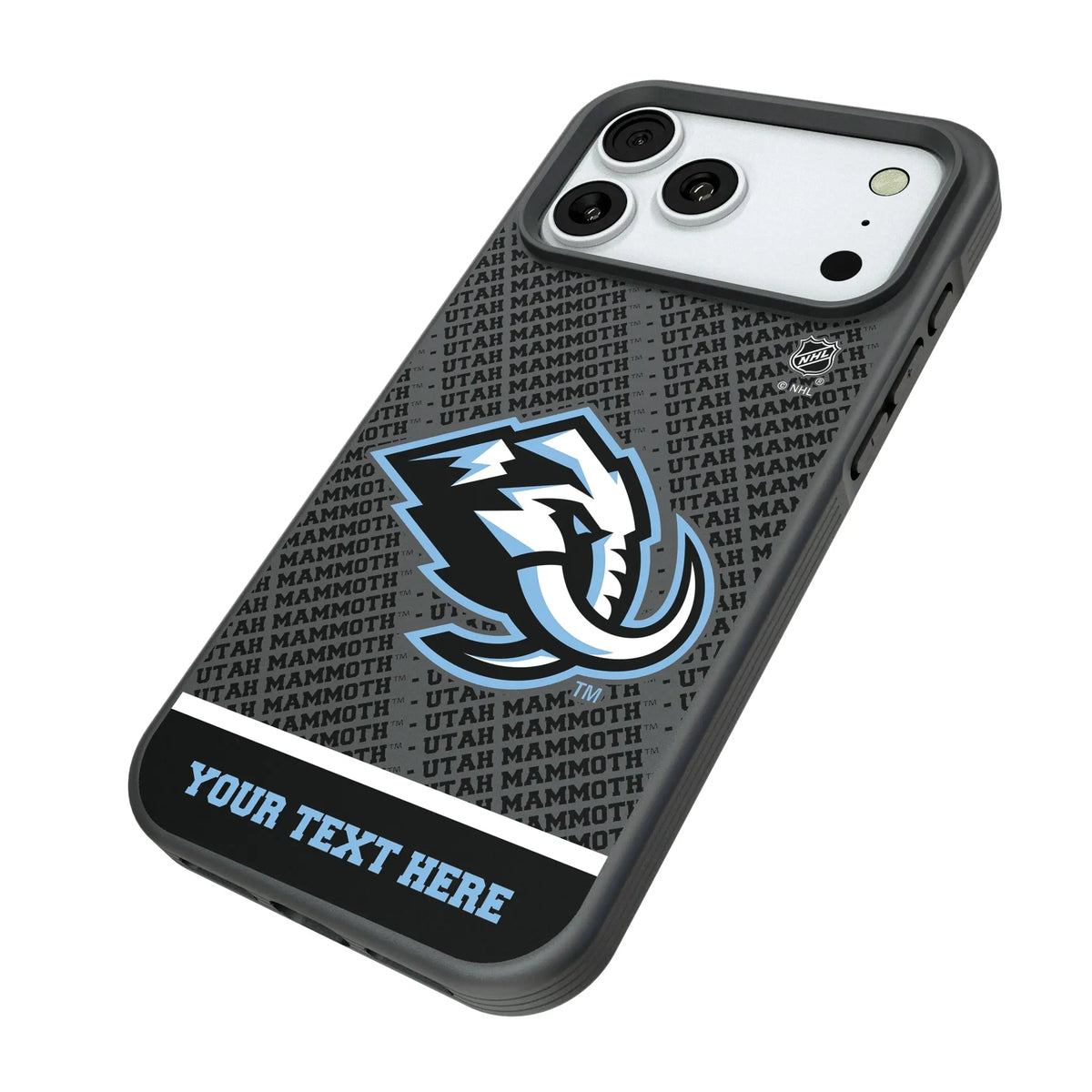 Utah Mammoth Personalized EndZone Plus iPhone Bump Phone Case for Apple iPhone - Isometric View#Device_iPhone 18 Pro Max