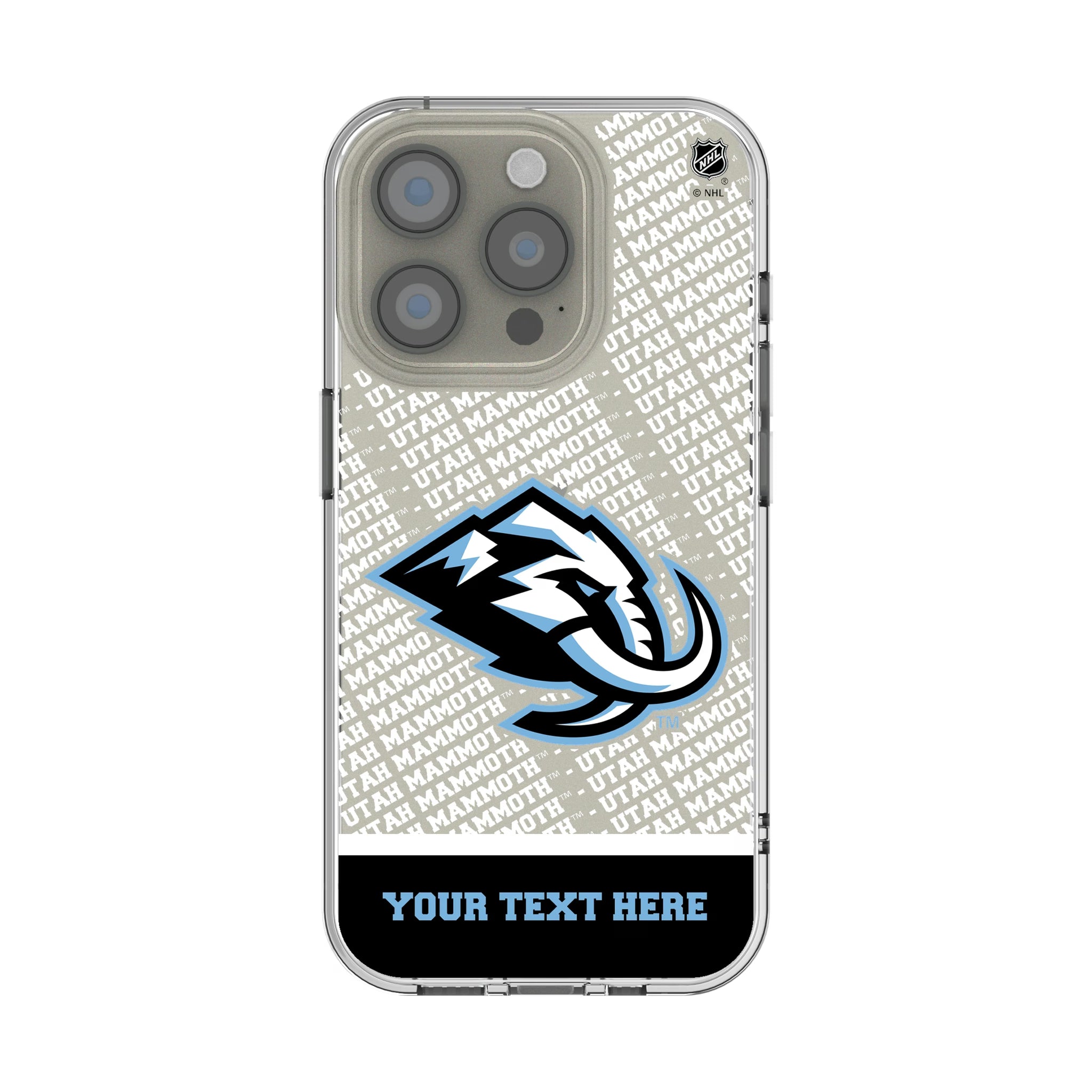 Utah Mammoth Personalized EndZone Plus iPhone Clear Phone Case for Apple iPhone