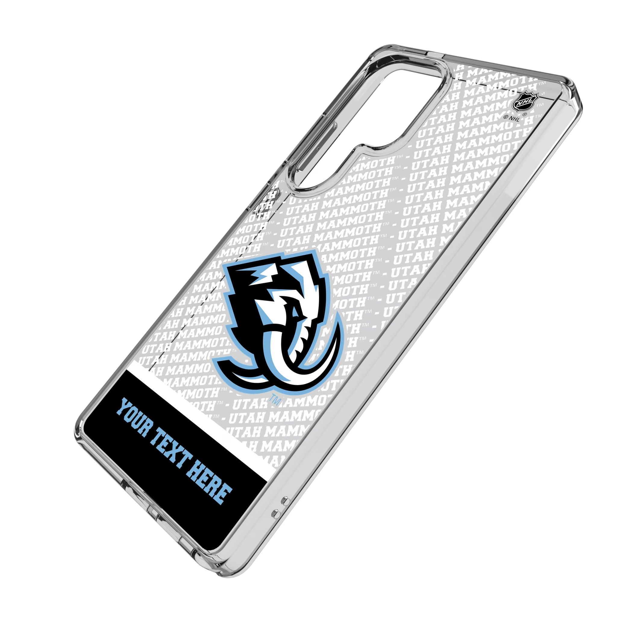 Utah Mammoth Personalized EndZone Plus Galaxy Clear Phone Case for Samsung Galaxy - Isometric View