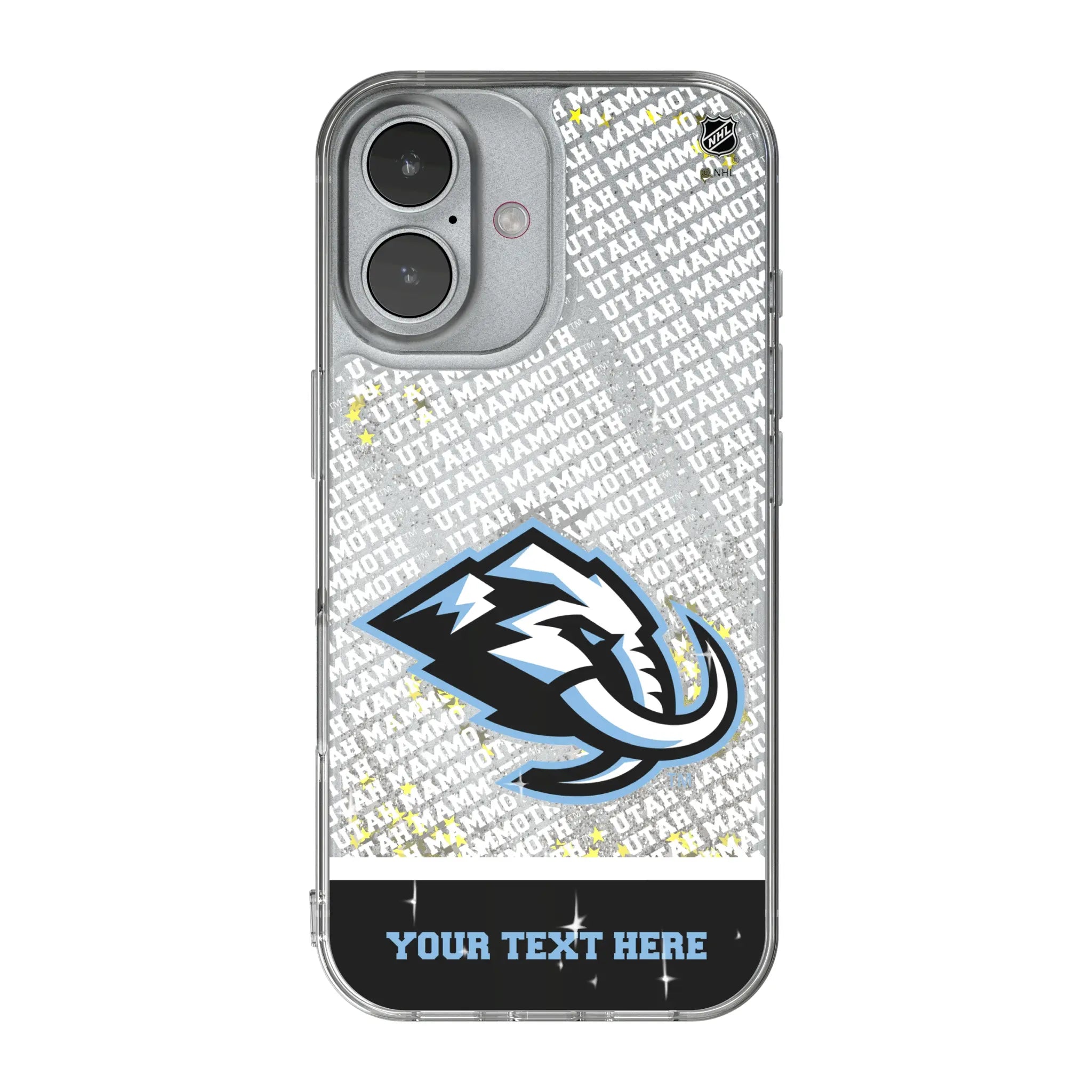Utah Mammoth Personalized EndZone Plus iPhone Glitter Phone Case for Apple iPhone