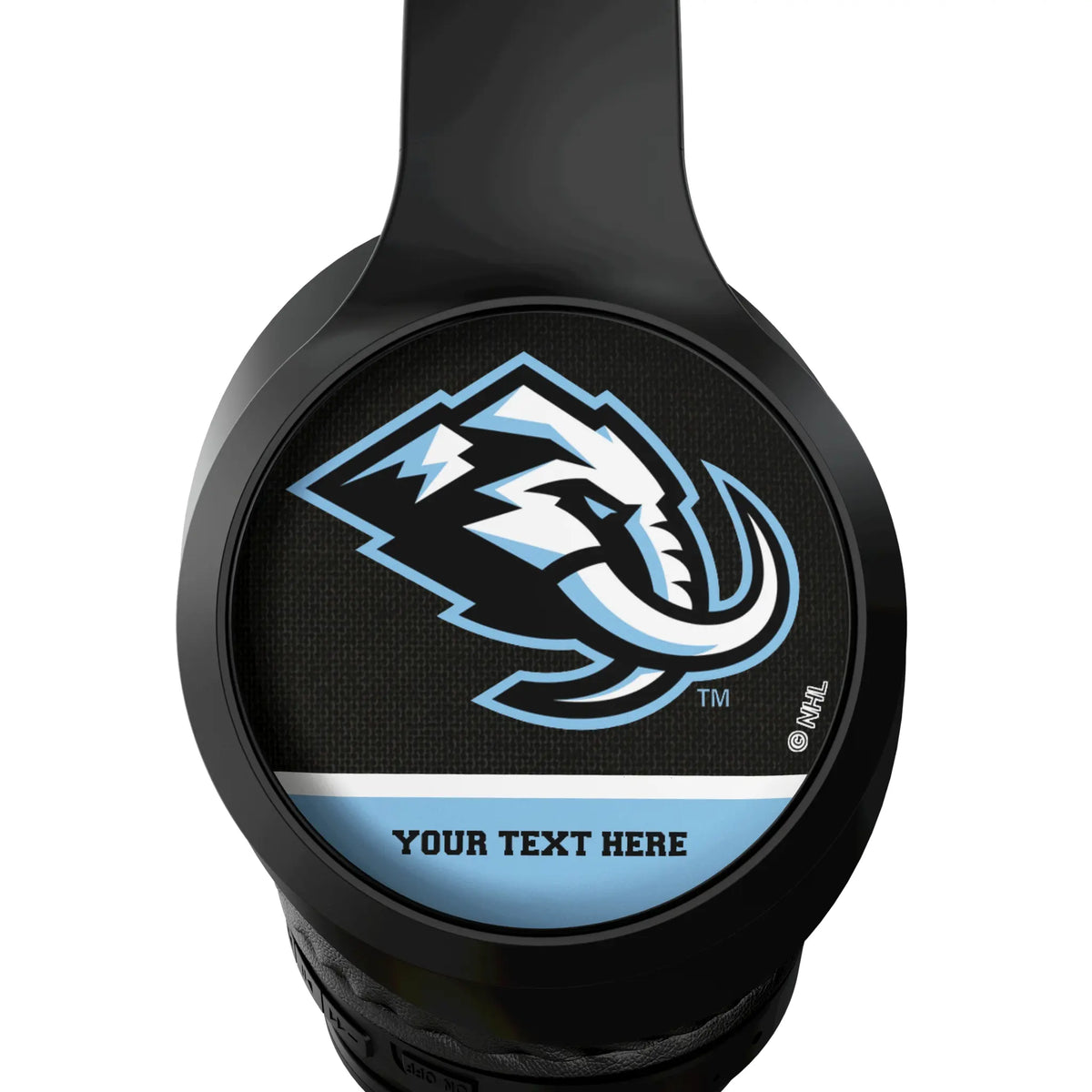 Utah Mammoth Personalized Endzone Solid Wireless Over-Ear Headphones With Case - Detail