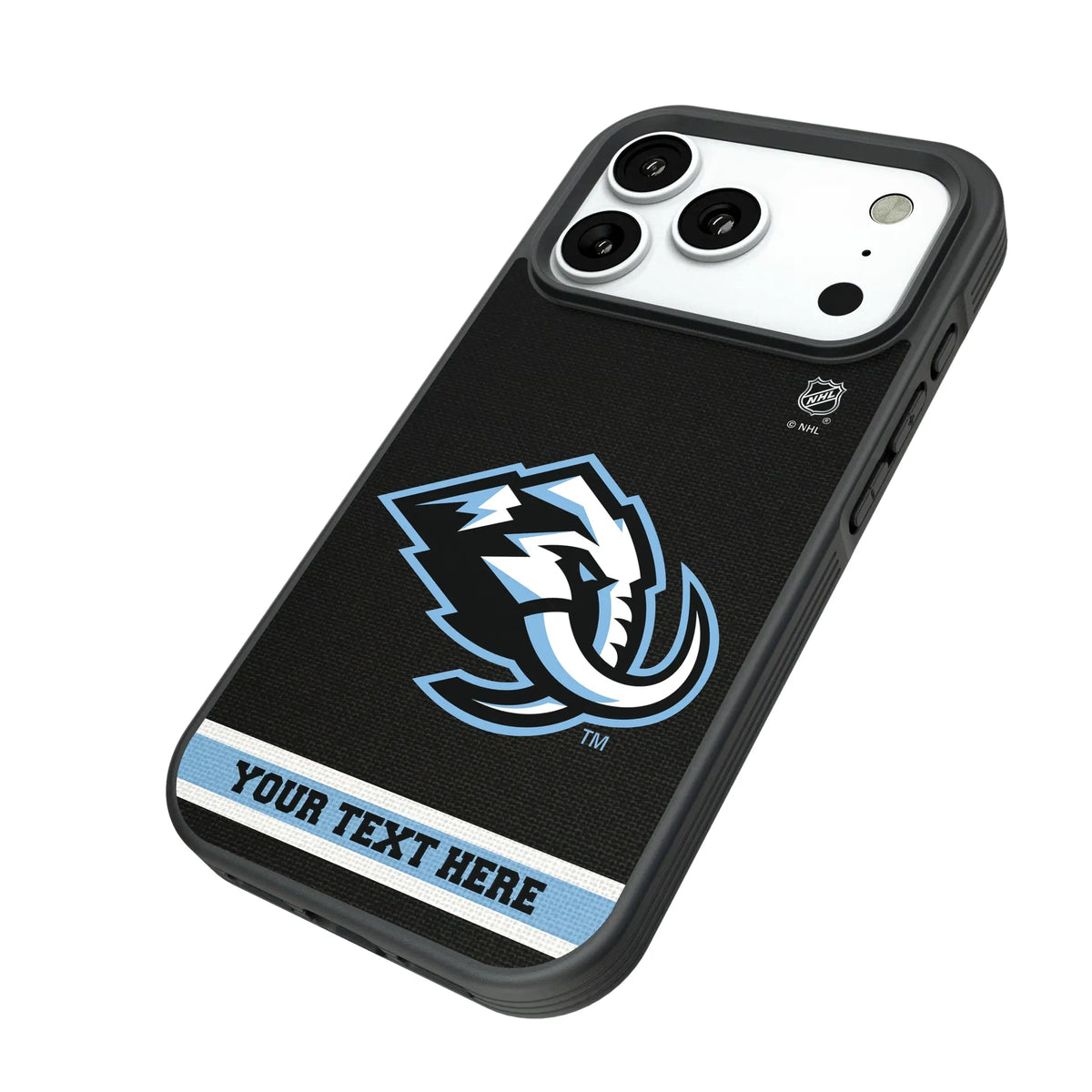 Utah Mammoth Personalized Stripe iPhone Bump Phone Case for Apple iPhone - Isometric View#Device_iPhone 18 Pro