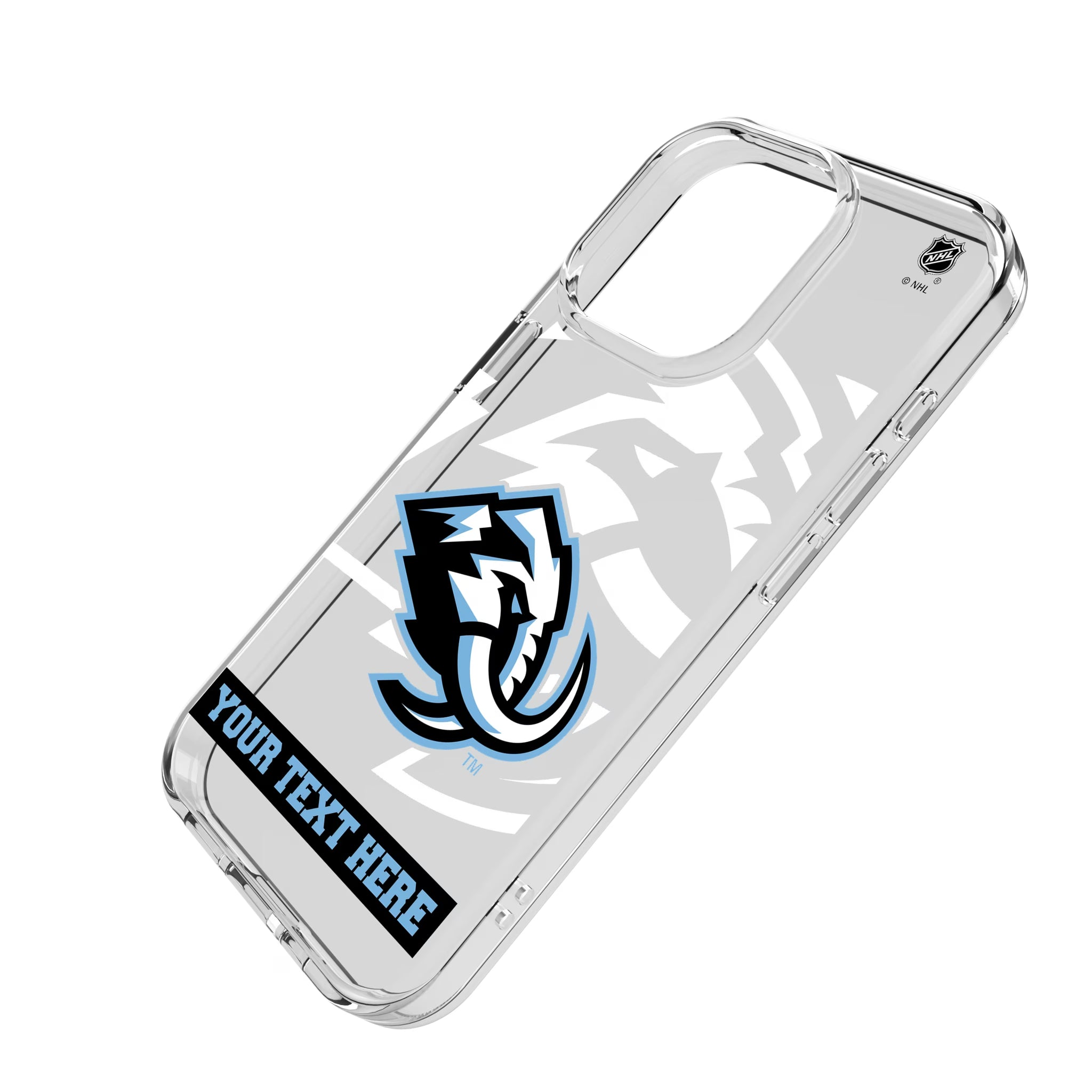 Utah Mammoth Personalized Tilt iPhone Clear Phone Case for Apple iPhone - Isometric View